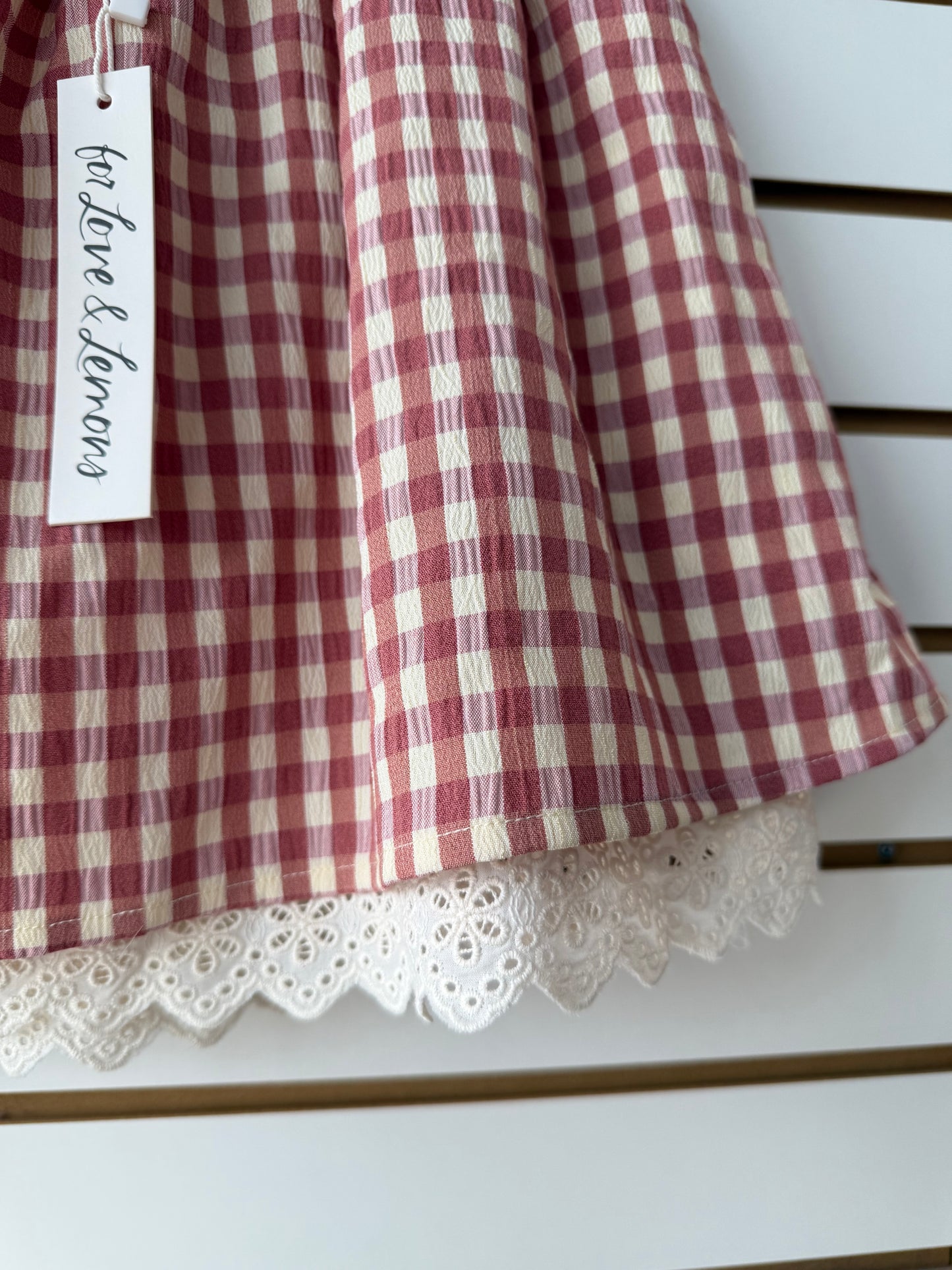 NWT For Love & Lemons Georgia Gingham Mini Skirt sz XS