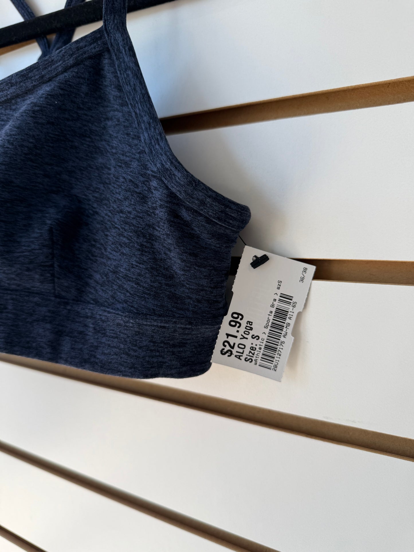 ALO Yoga navy blue sports bra size small