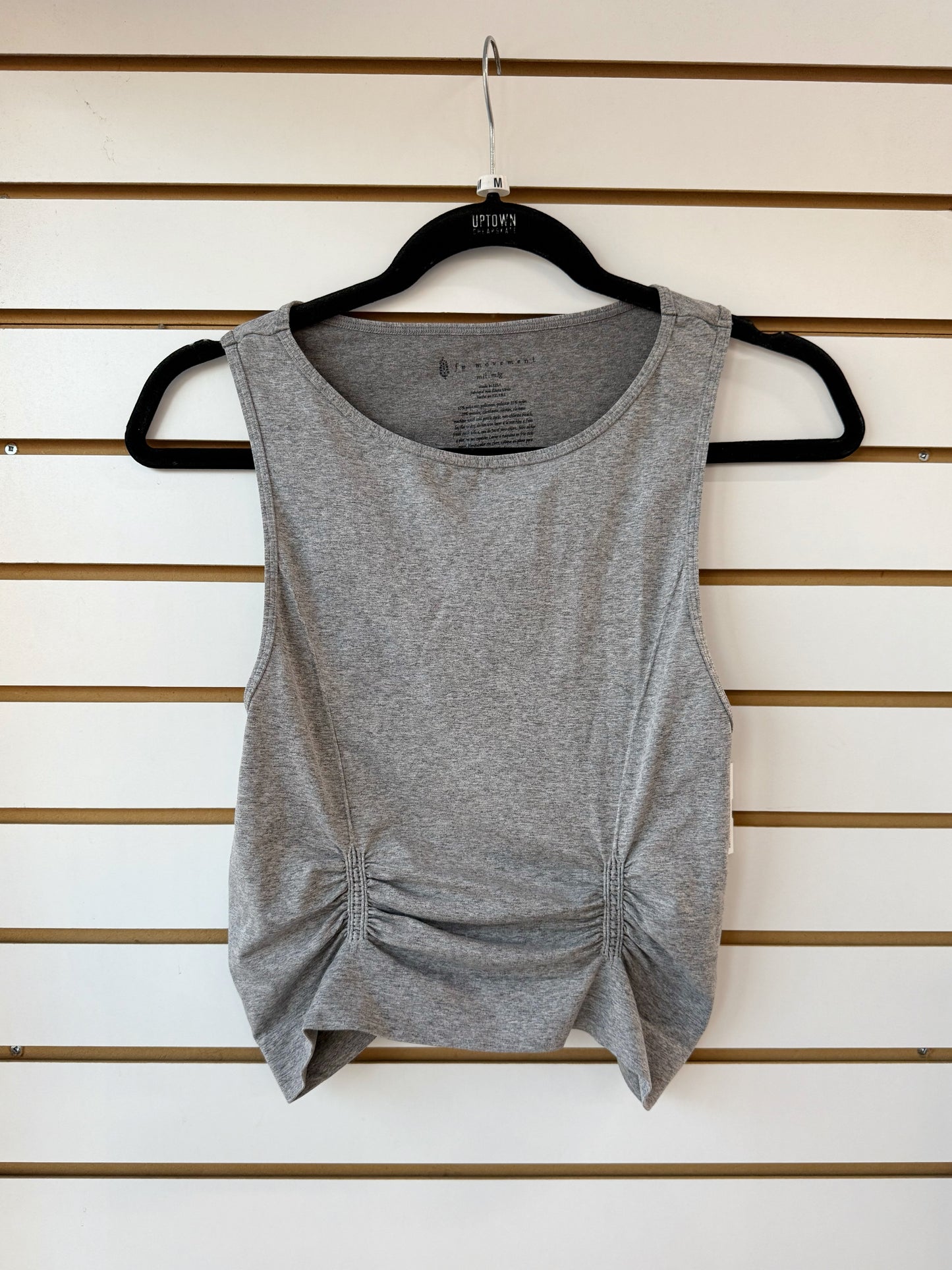 Free People Movement gray cinched tank size M/L