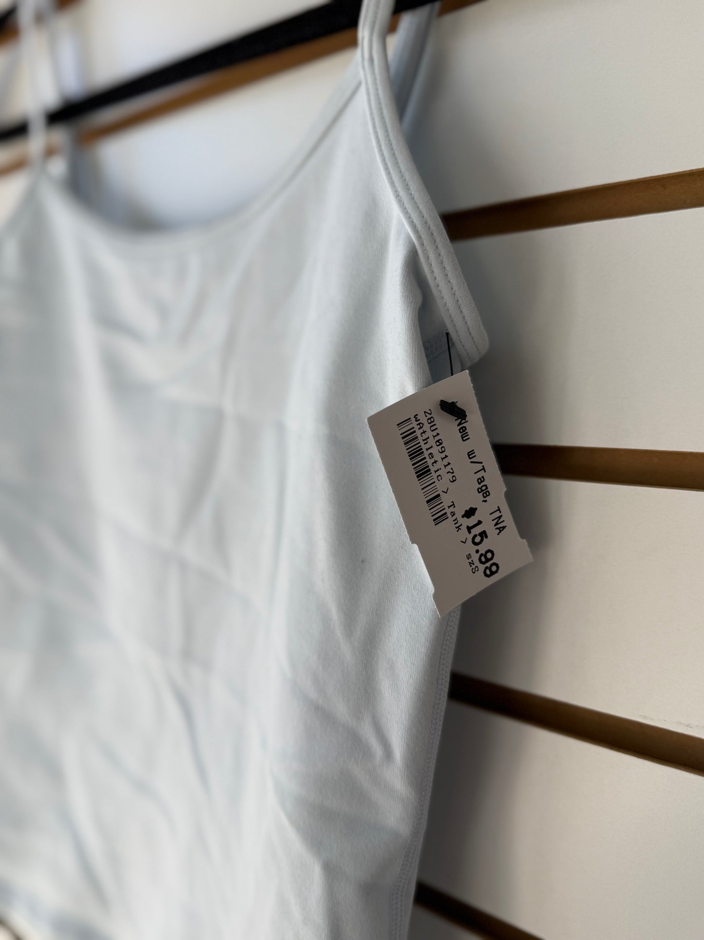 NWT TNA Aritzia cloud blue cropped workout cami sz S