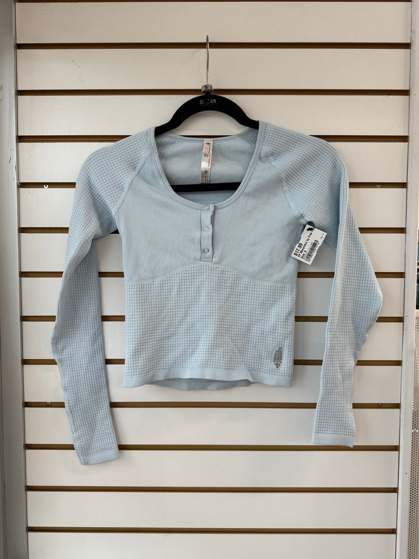Free People Movement light blue Bail Out open back henley size XS/S