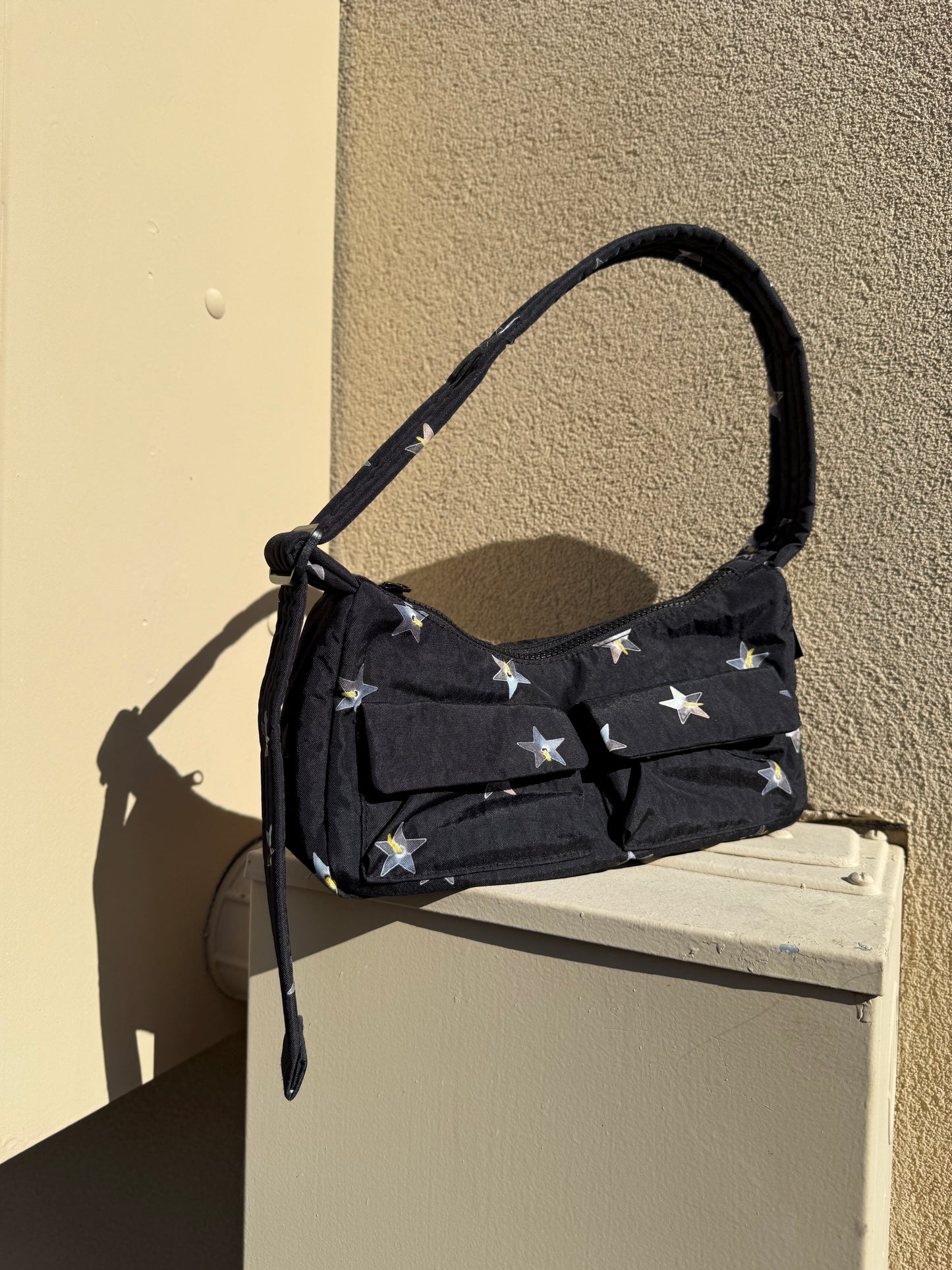 Baggu black star cargo shoulder bag