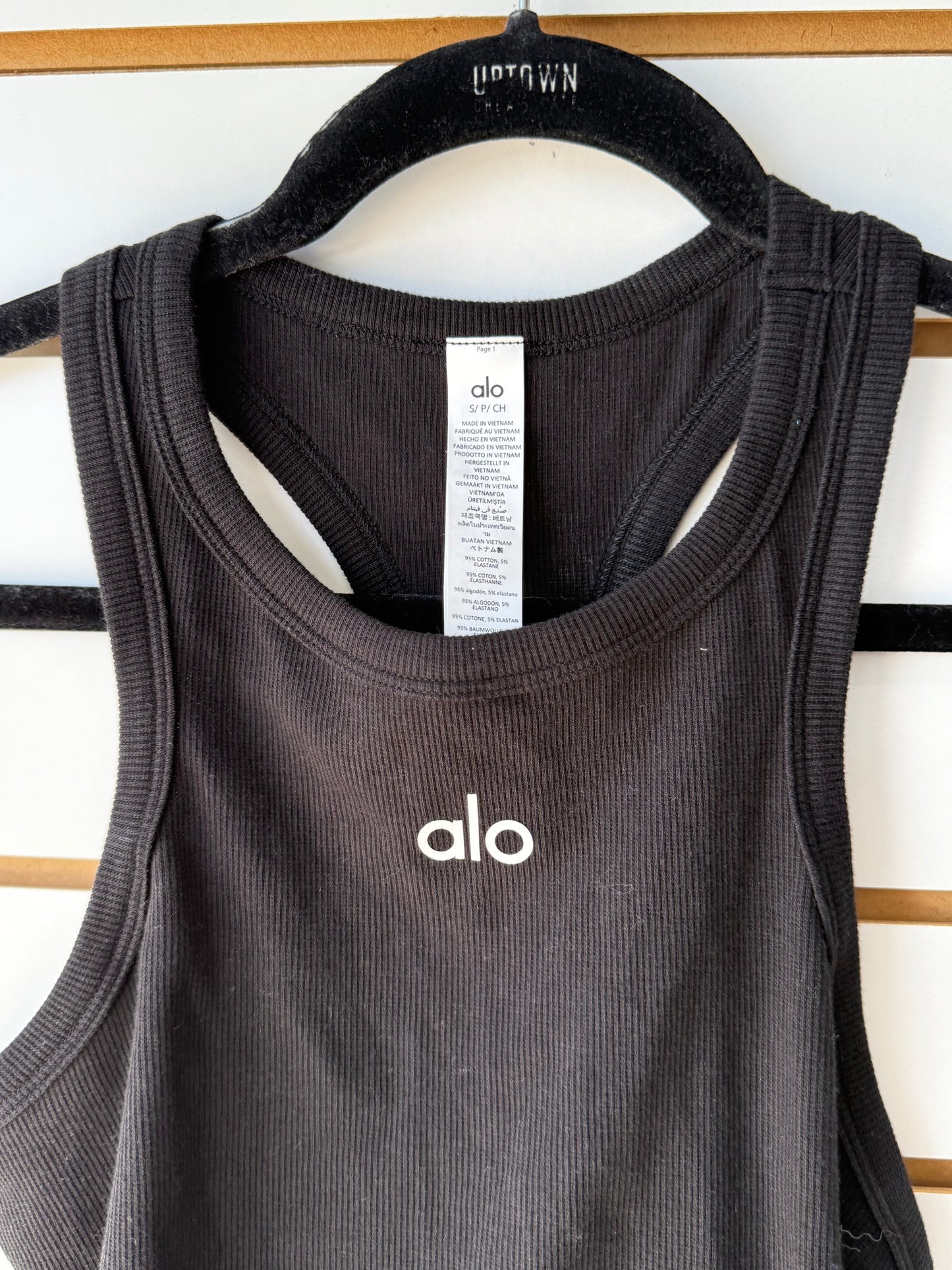 NWT ALO Yoga black aspire tank size small