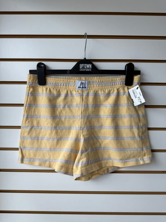 Parke yellow striped birthday shorts size Med