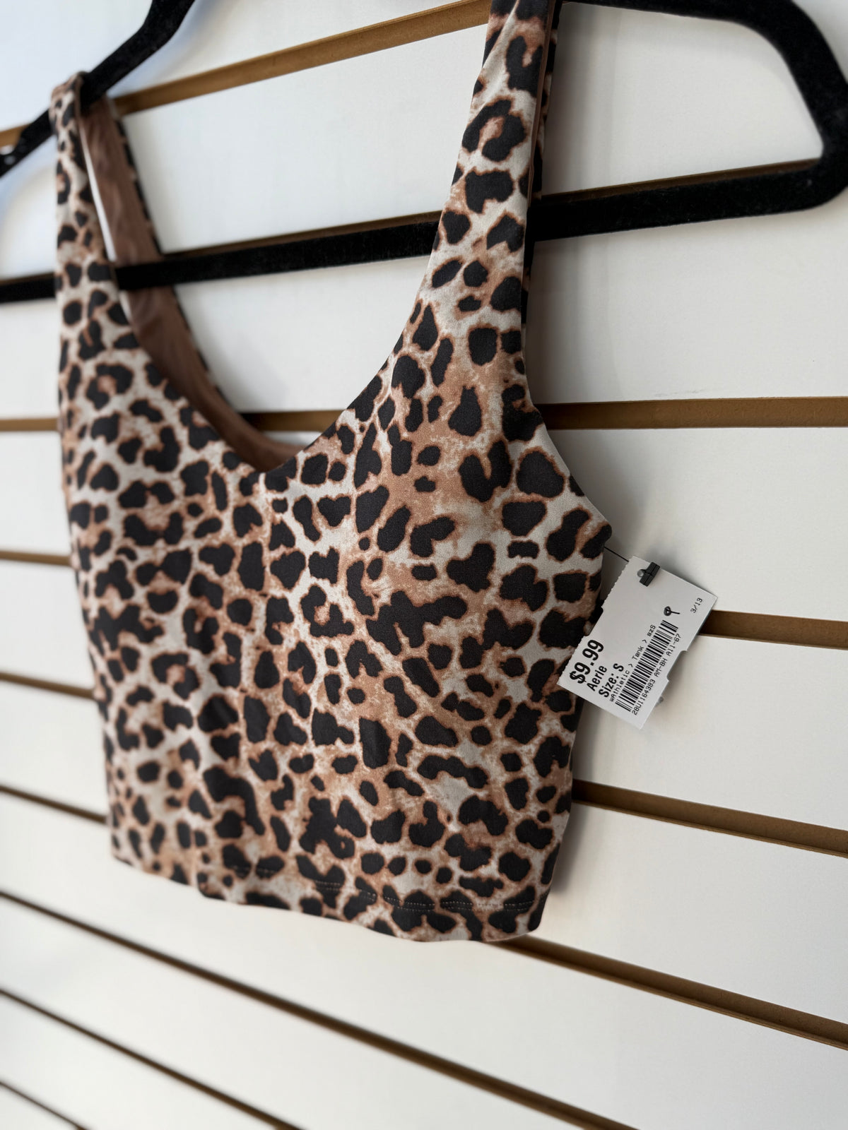 Aerie leopard cheetah tank sports bra size small