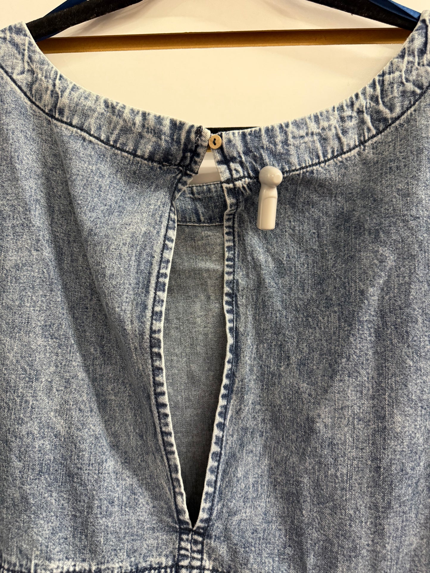 Free People Get Obsessed denim mini dress az Large