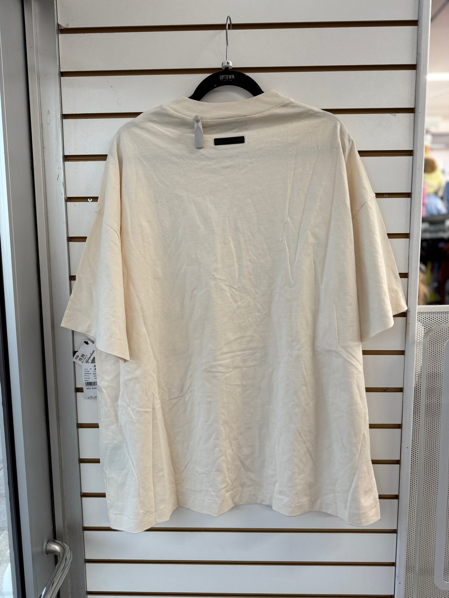 NWT Essentials Fear of God cream & blue tshirt sz mens Med (oversized)