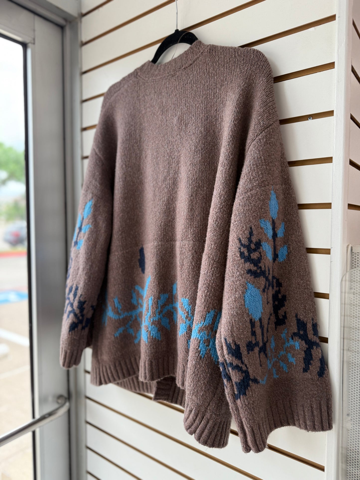 Free People Greer brown knit cardigan size small