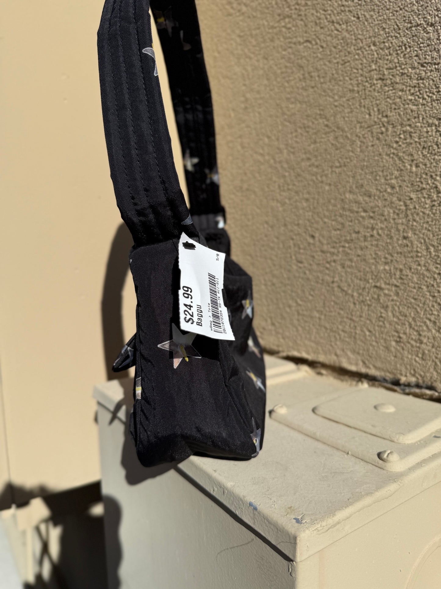 Baggu black star cargo shoulder bag