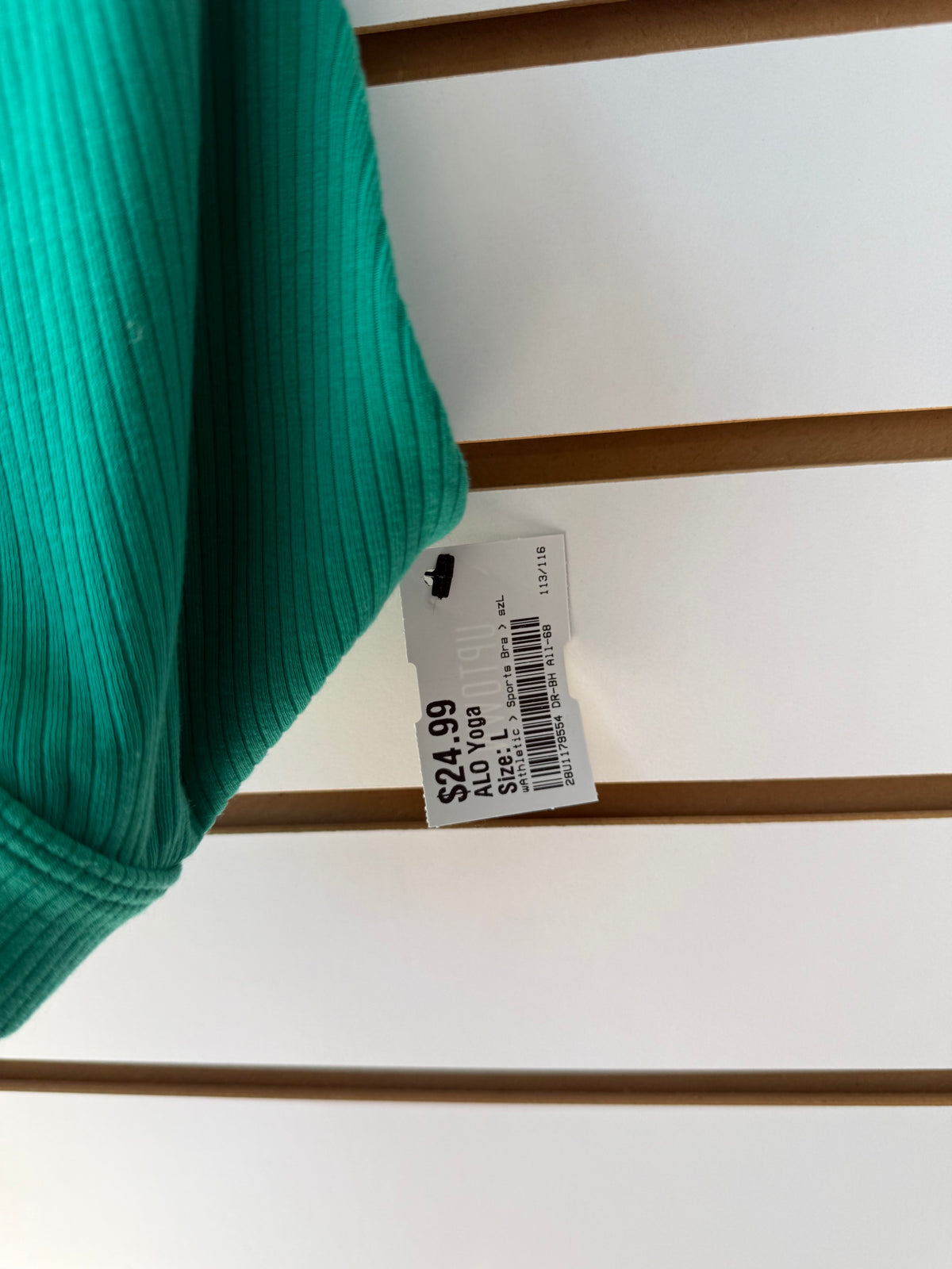 ALO Yoga green sports bra size large