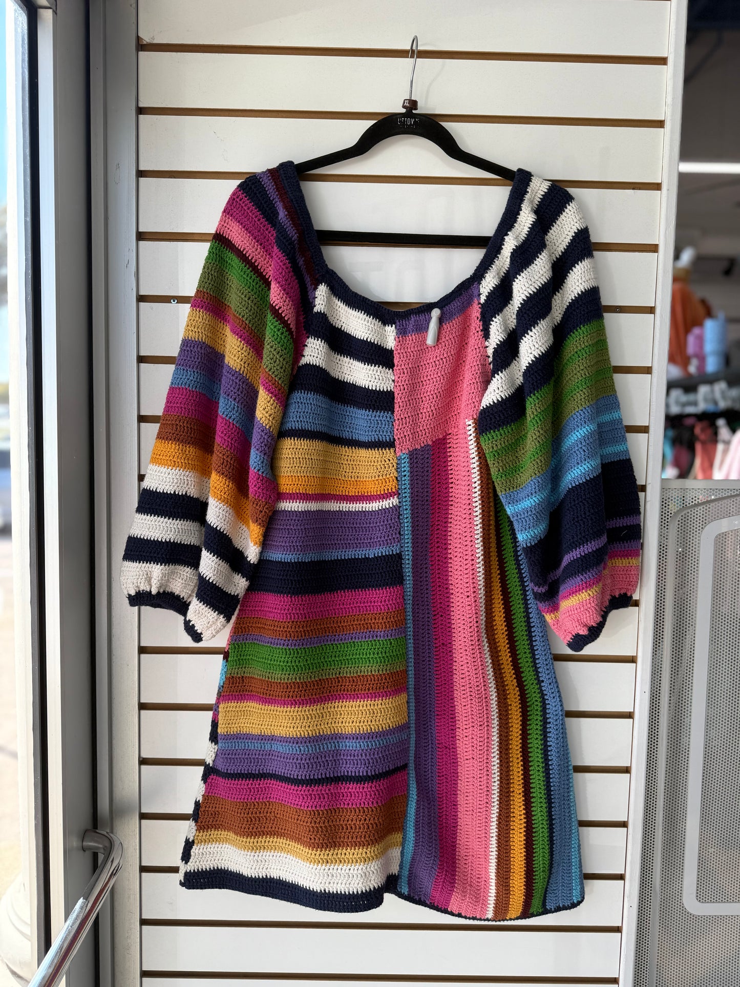 Farm Rio knit striped mini dress size XL