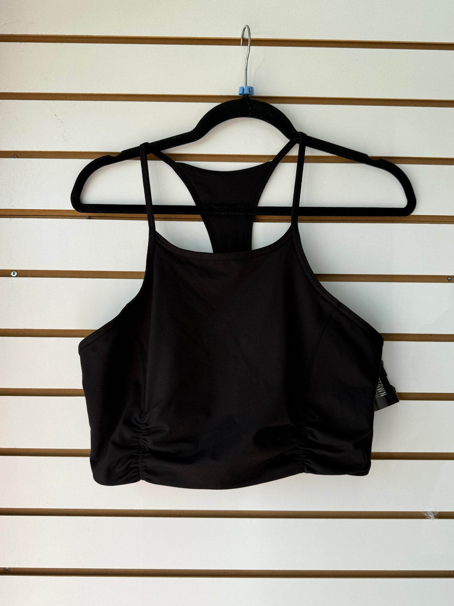 Free People Movement black cropped tank/sports bra sz Large
