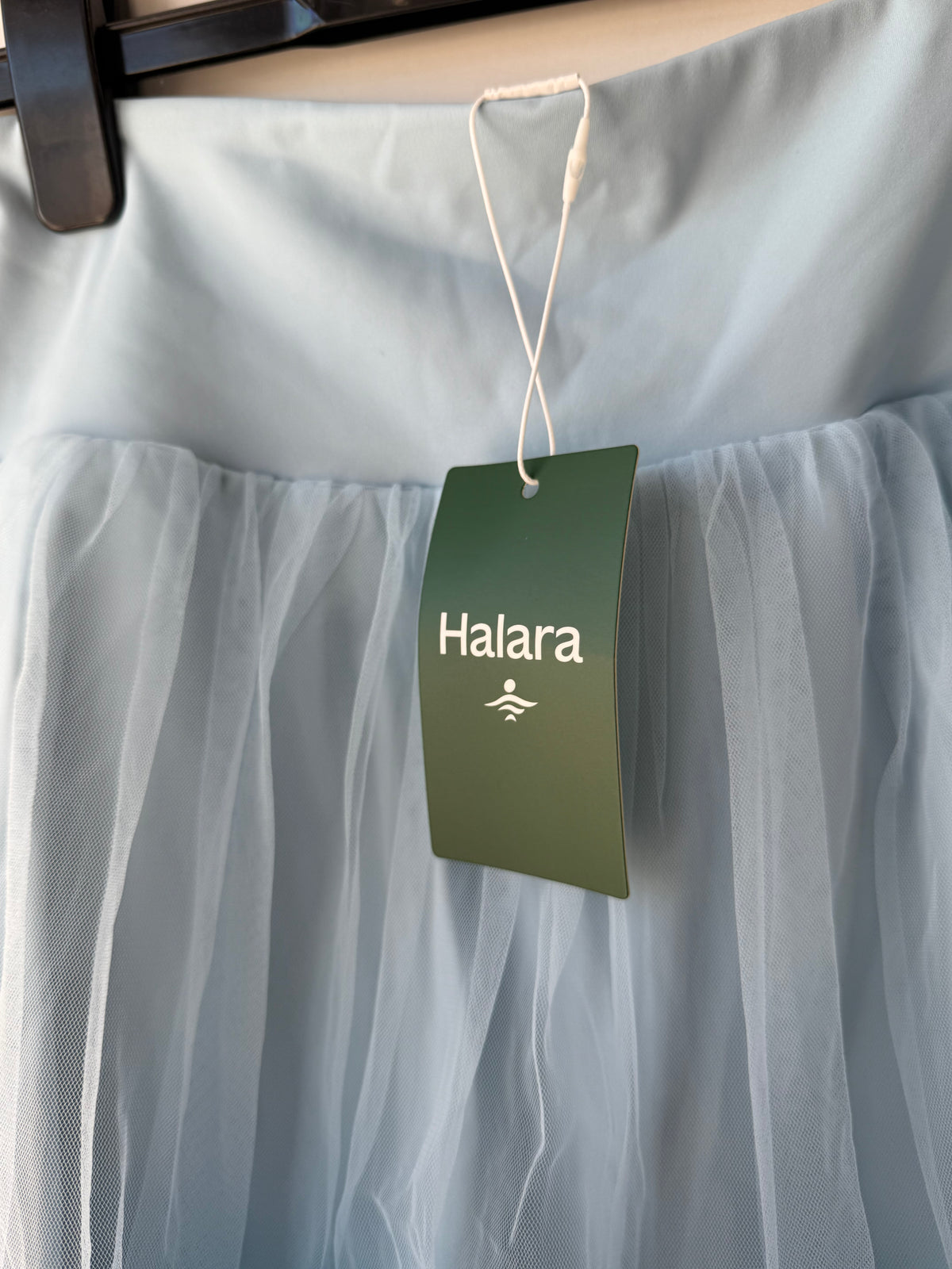 NWT Halara blue tulle skirt w/ shorts medium