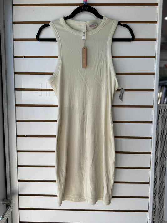 NWT SKIMS ribbed fitted dress in color bone size large