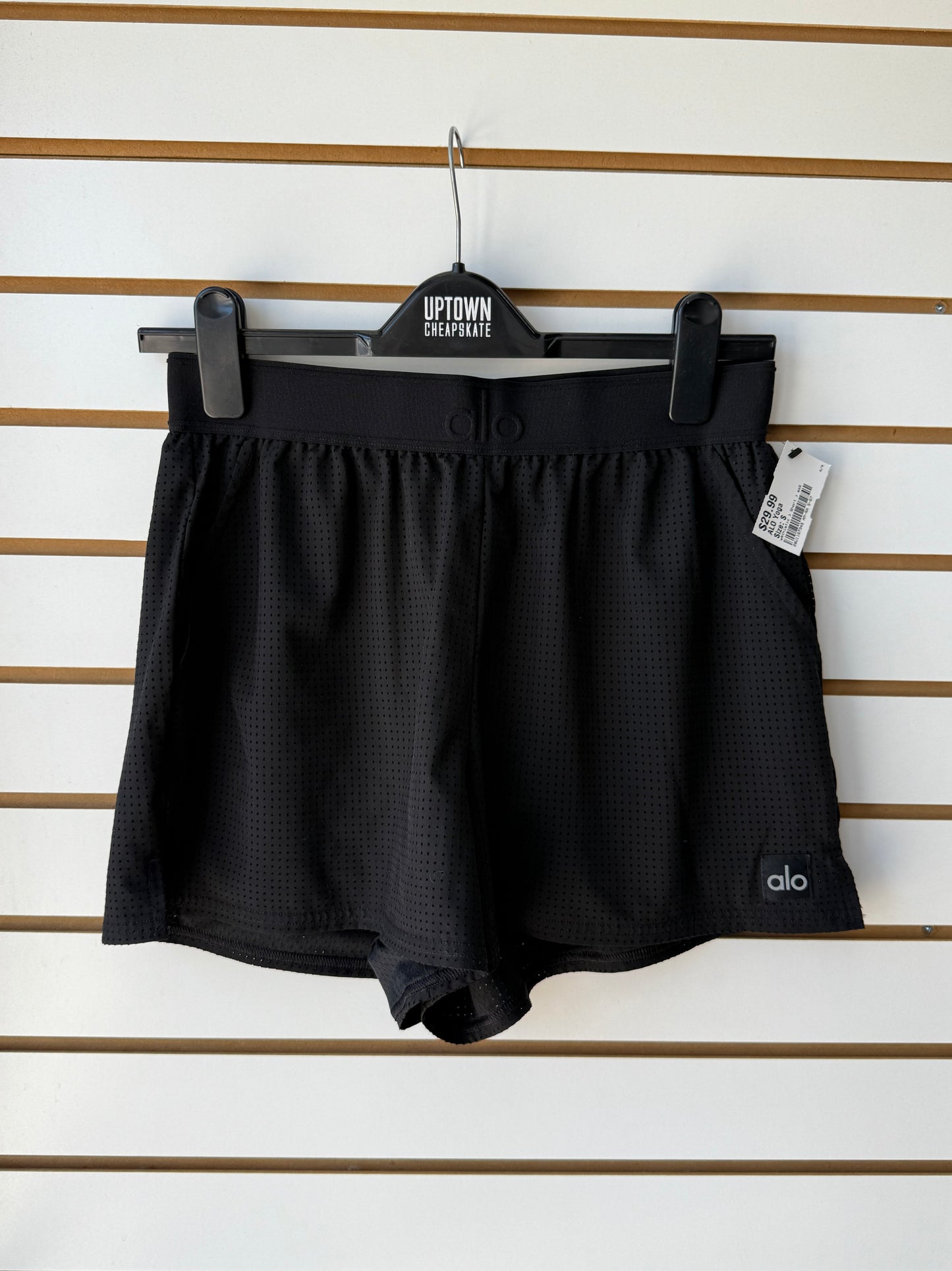 ALO Yoga black mesh shorts size small
