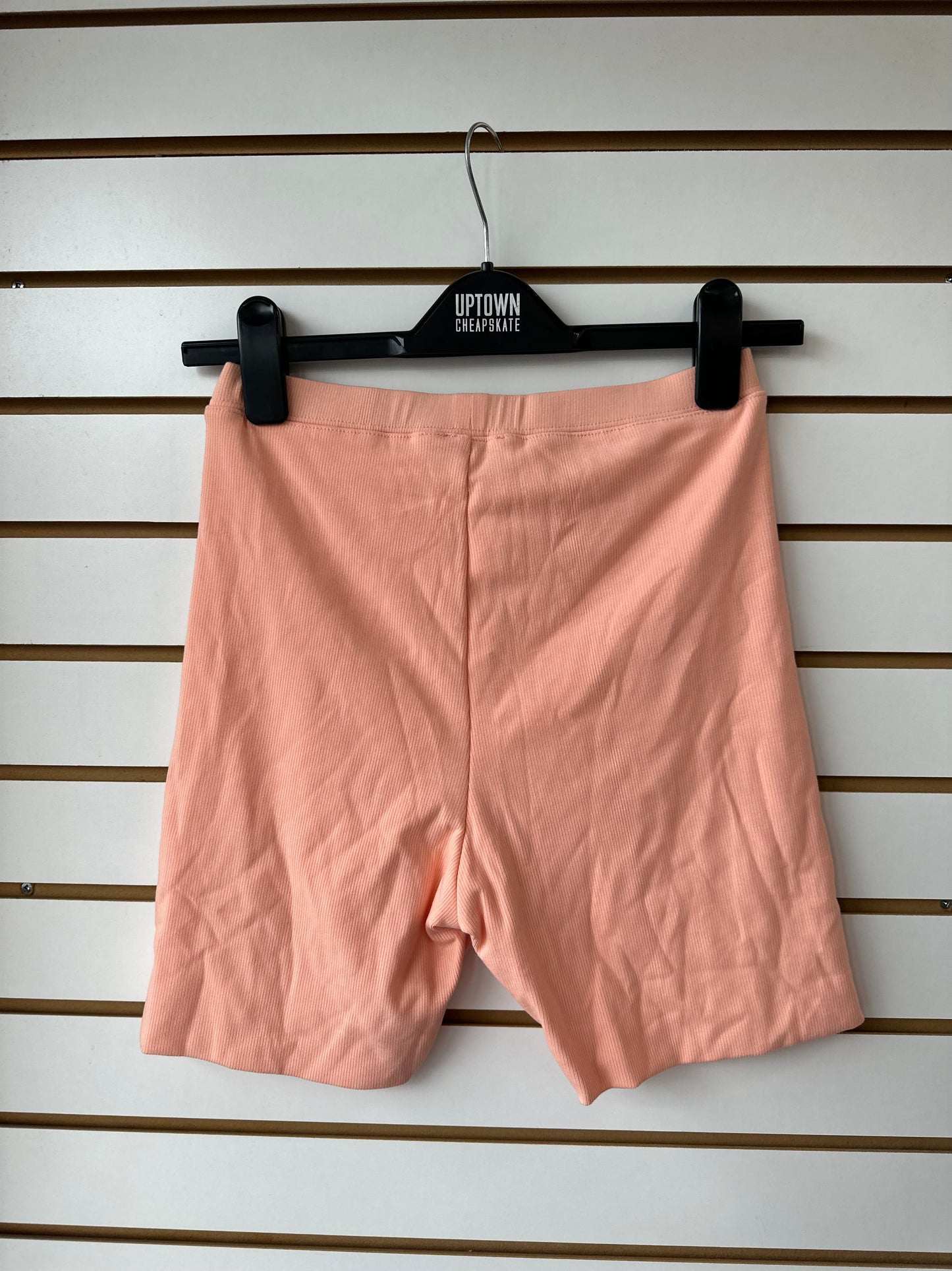 White Fox orange ribbed biker shorts sz medium