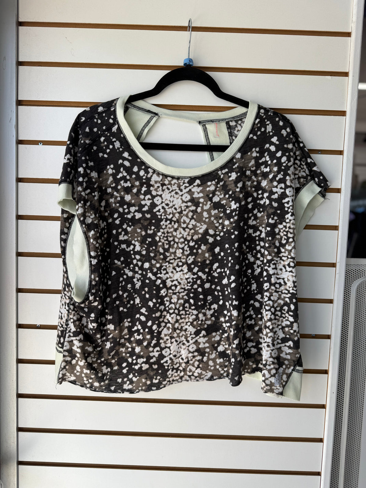 Free People My Time winter cheetah top size large