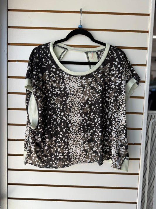 Free People My Time winter cheetah top size large