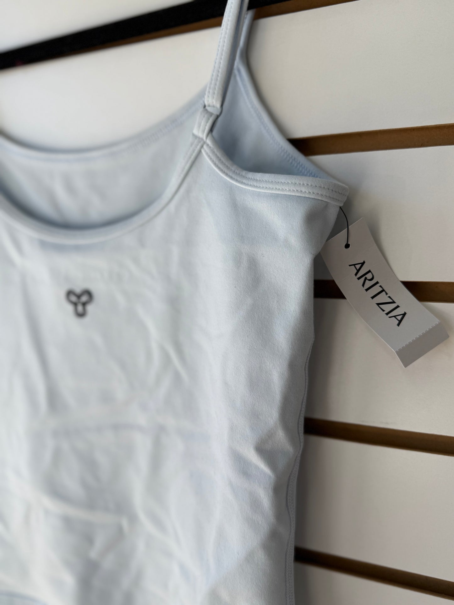 NWT TNA Aritzia cloud blue cropped workout cami sz S