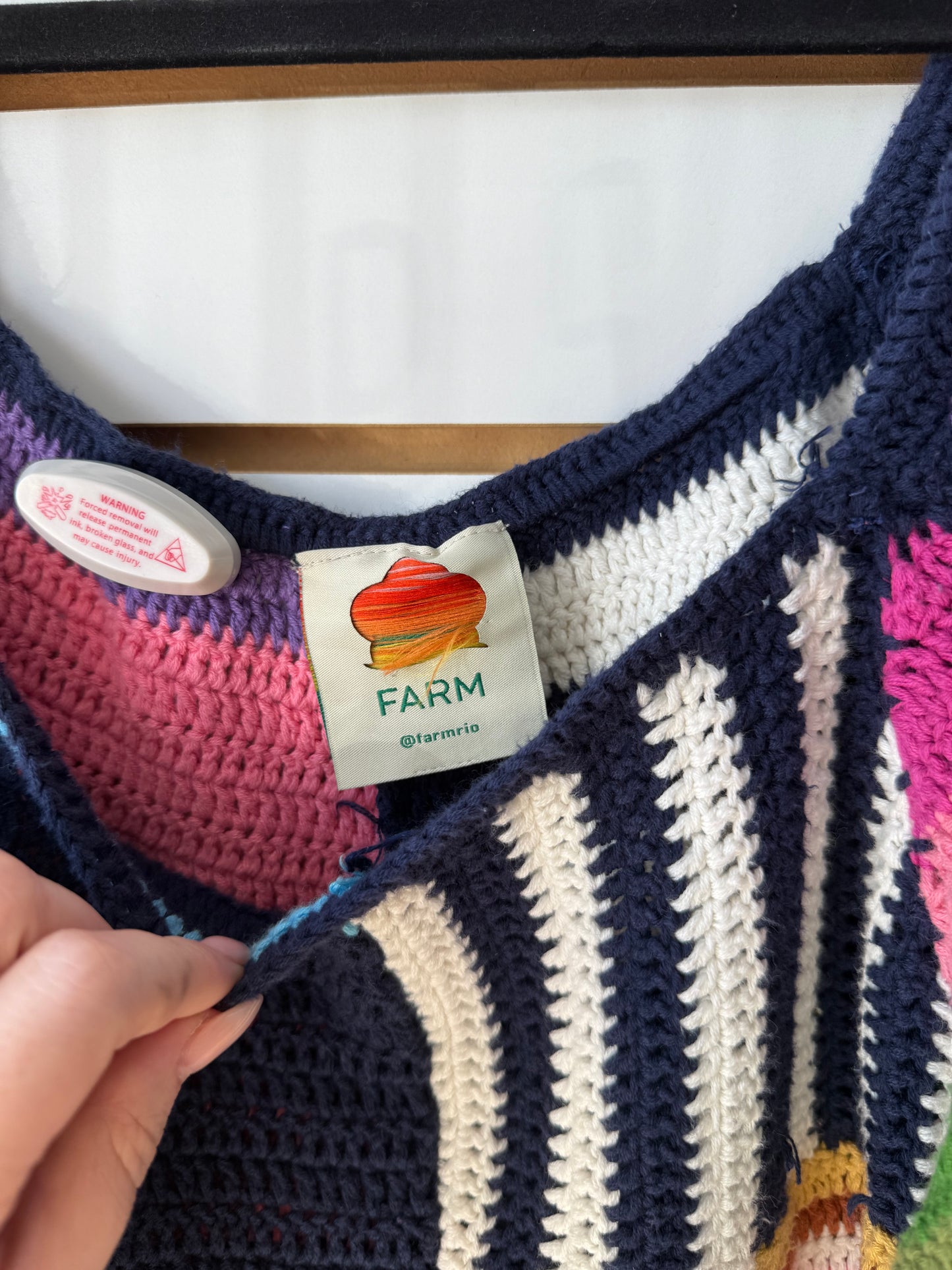 Farm Rio knit striped mini dress size XL