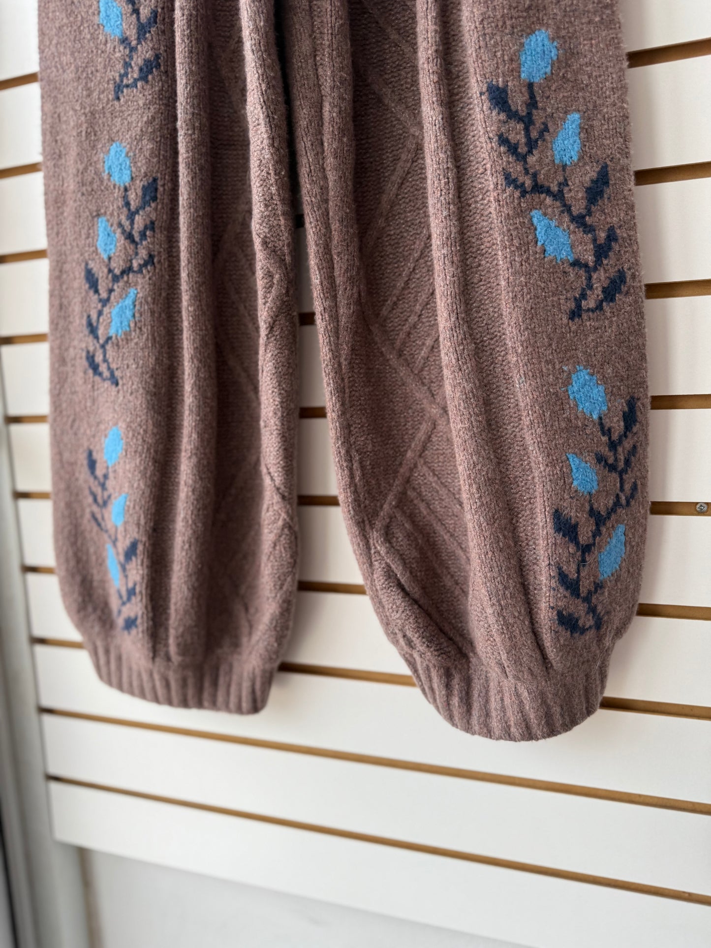 Free People Greer brown knit pants size small