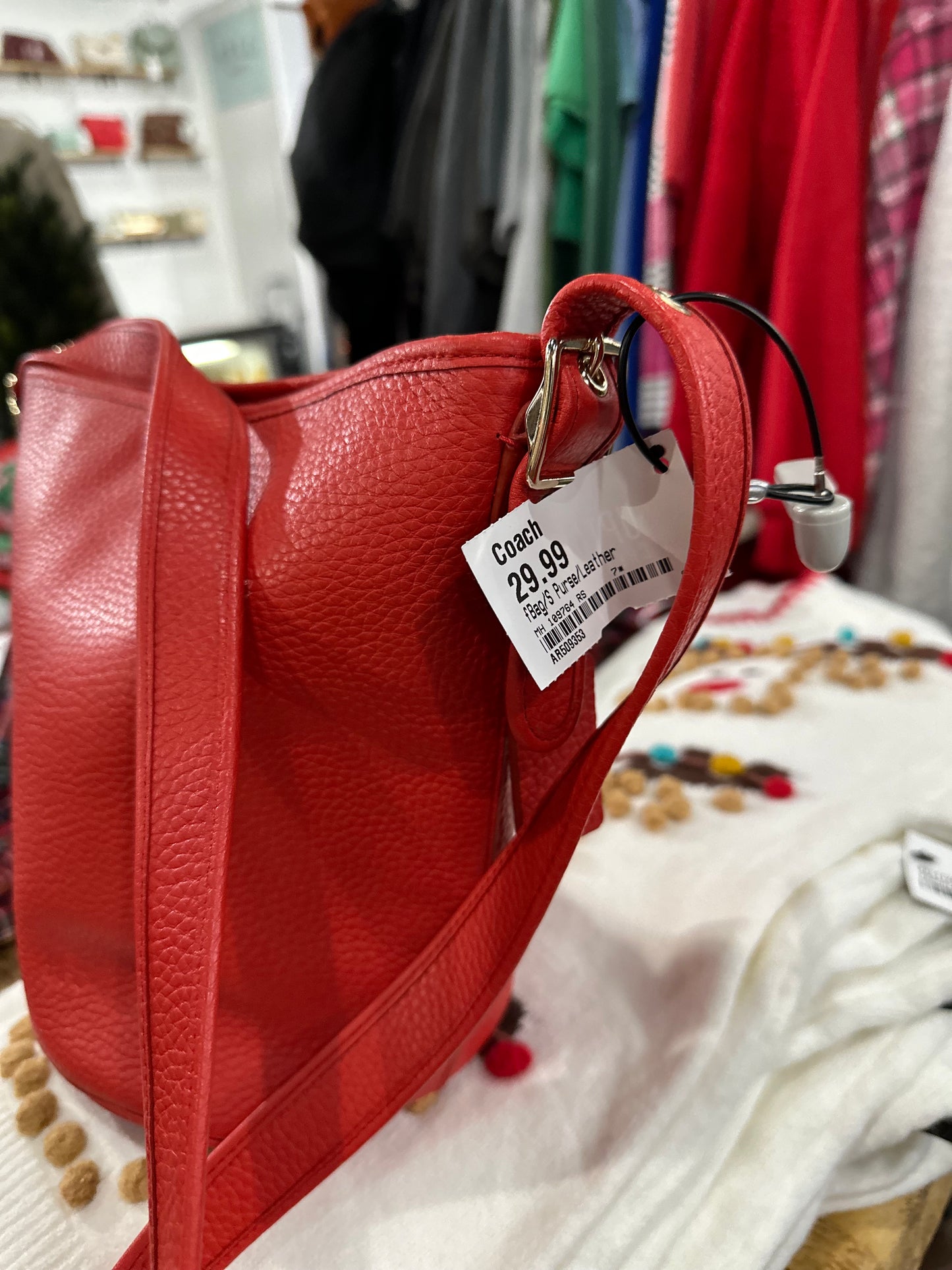 RESERVED NWT Coach red bucket bag