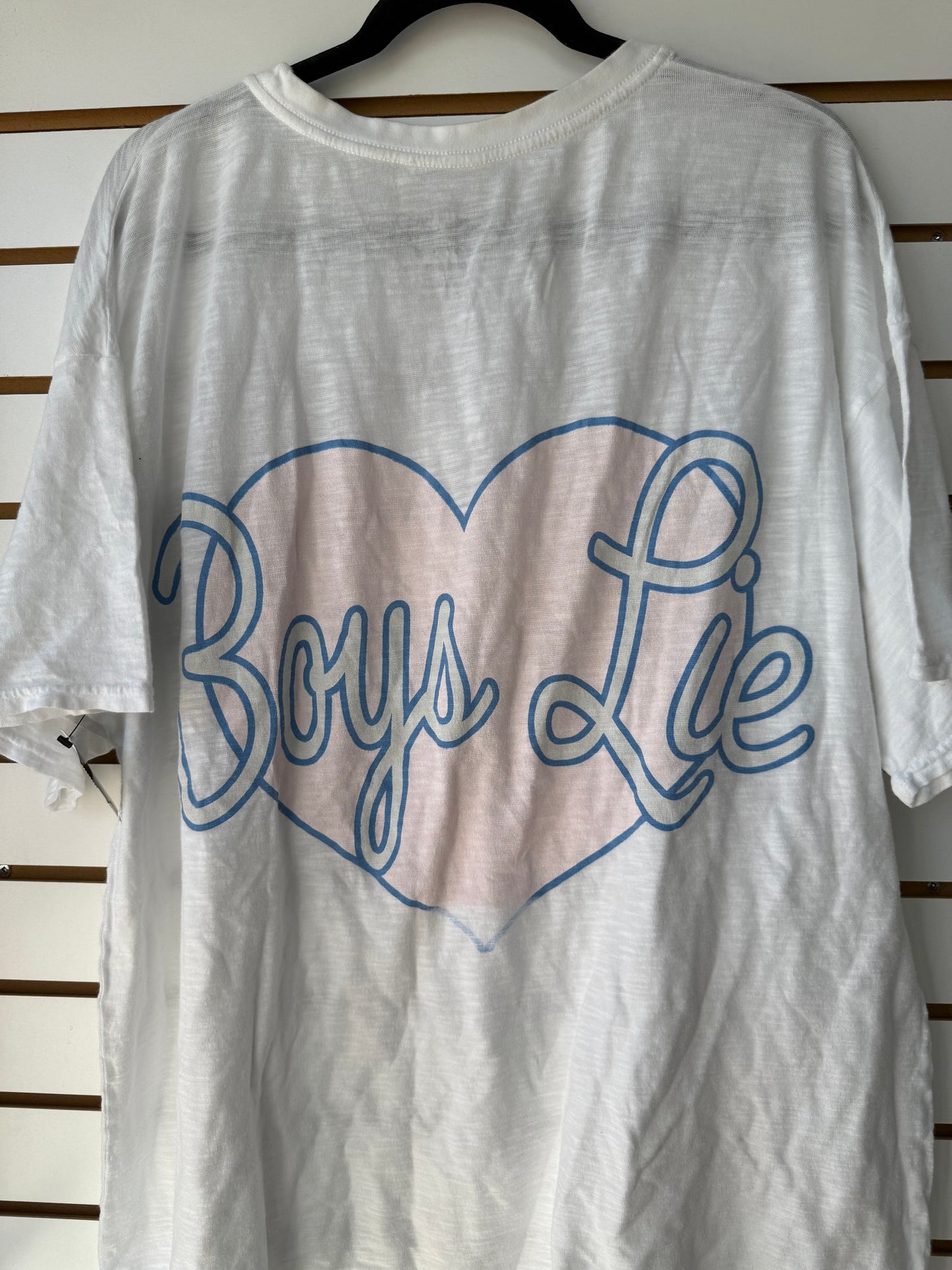 Boys Lie white oversized tee, one size