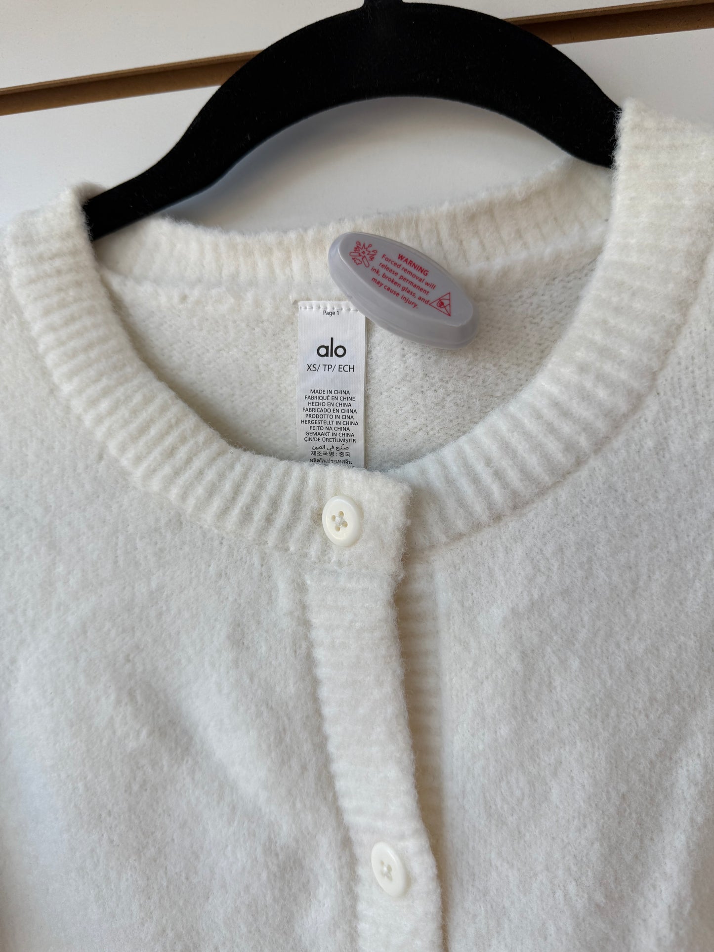 ALO Yoga cropped cardigan size XS