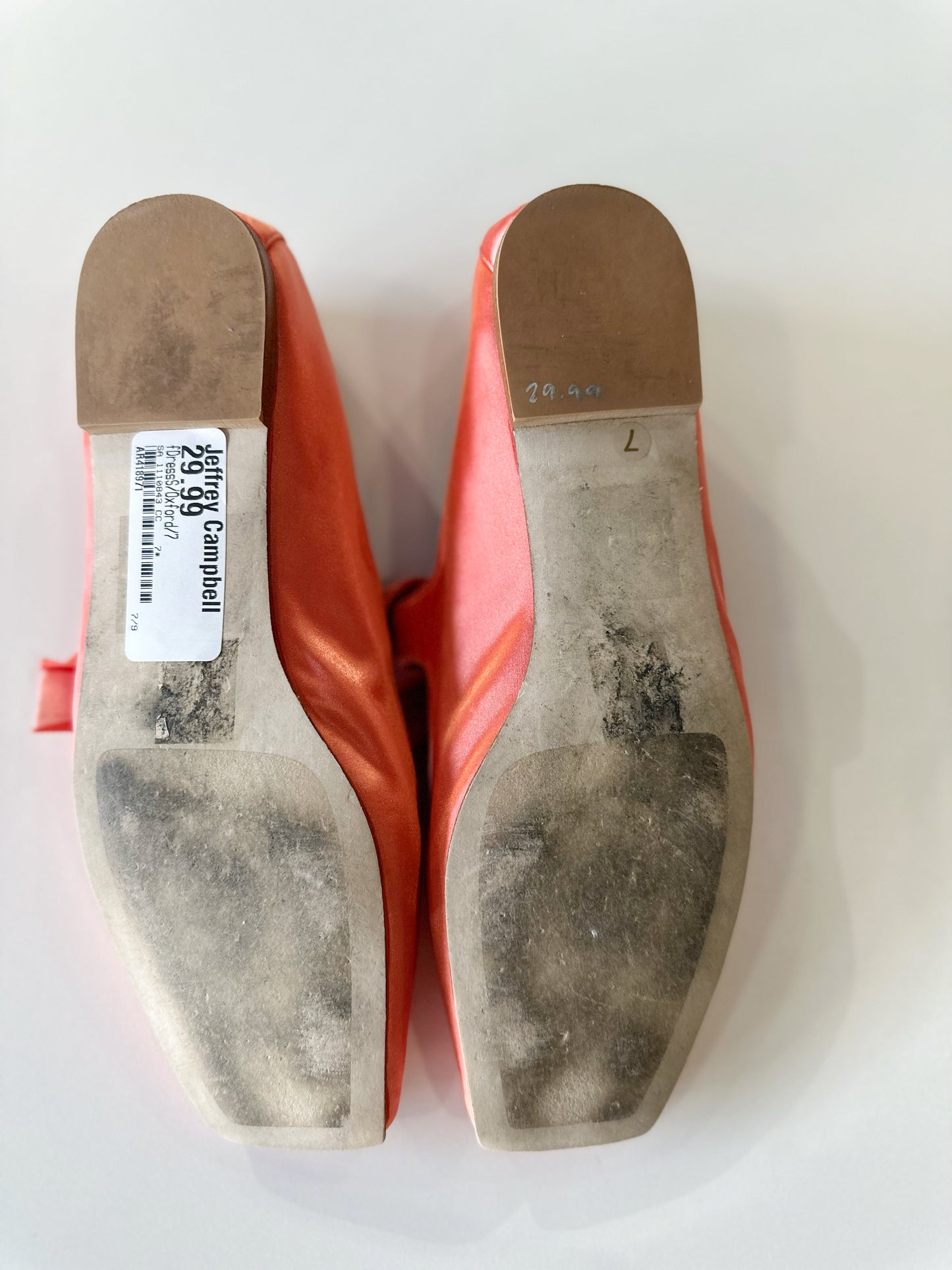 Anthropologie x Jeffrey Campbell Amit mary jane ballet flats in dark orange/red (women’s 7)