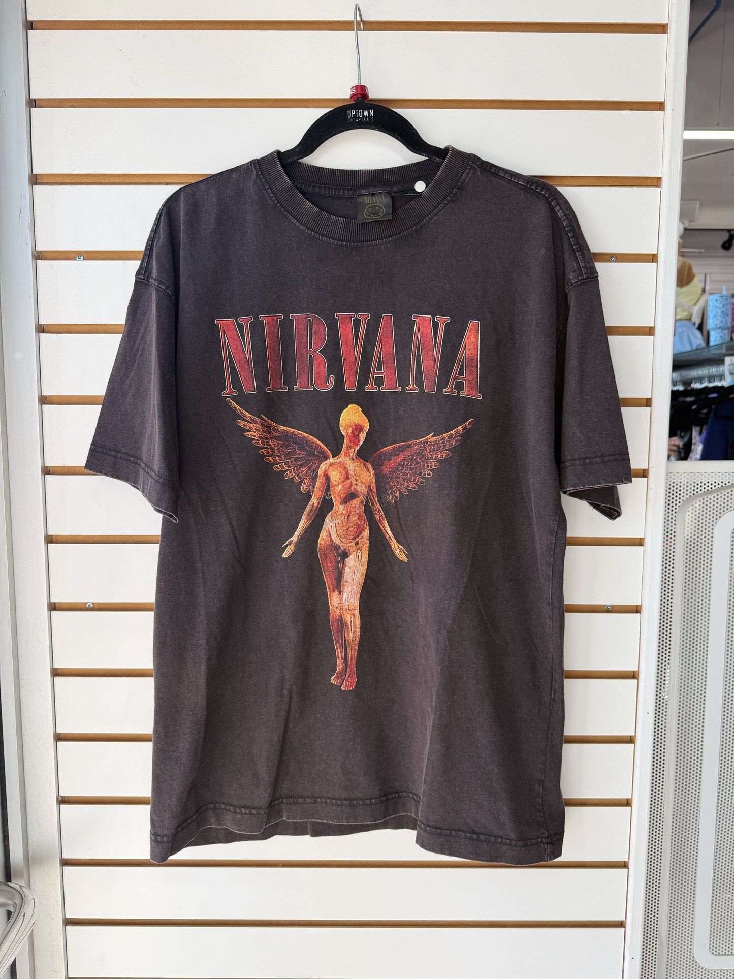 Nirvana Cotton On washed black tshirt size men’s XS