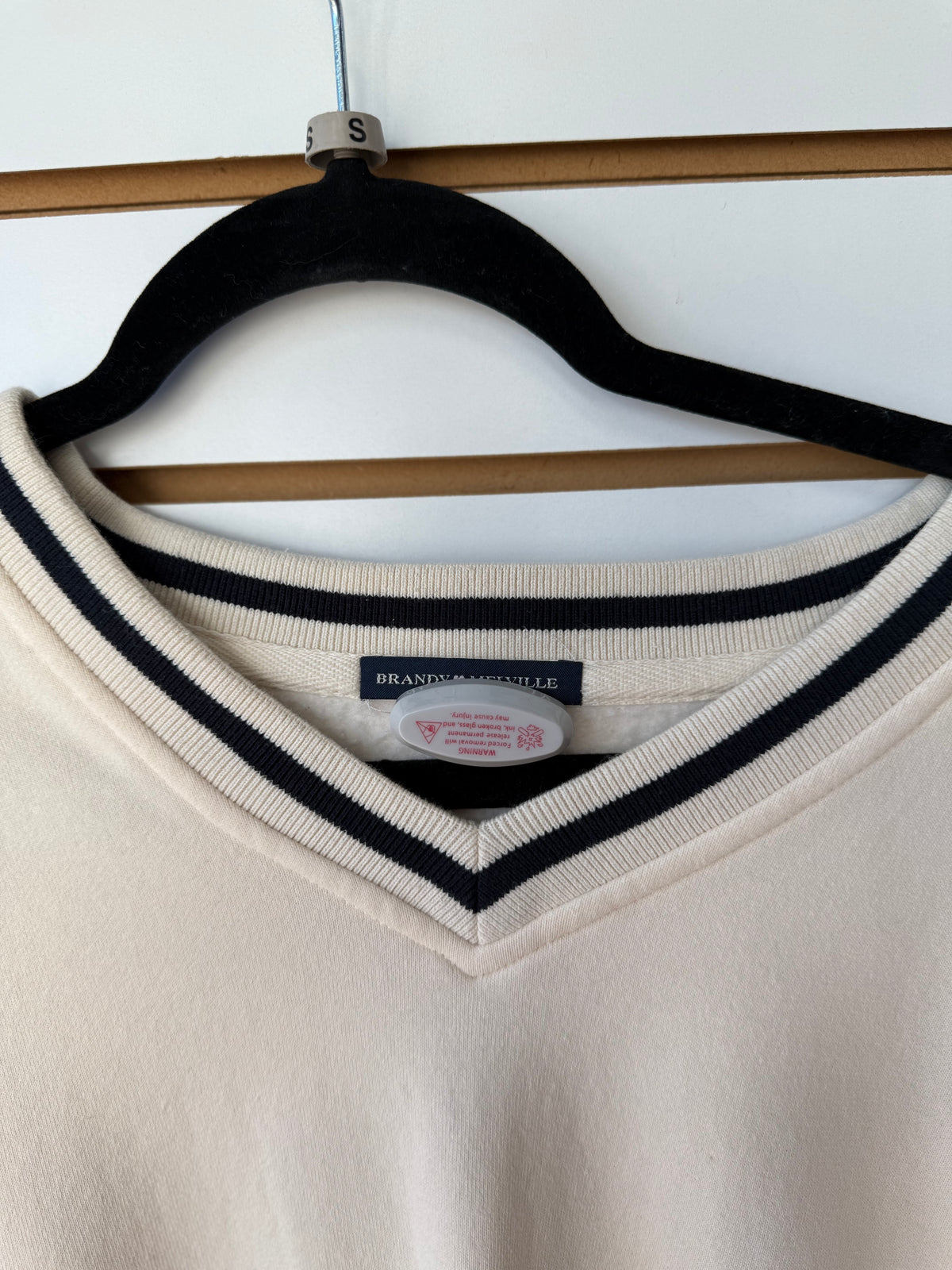 Brandy Melville cream oversized pullover one size