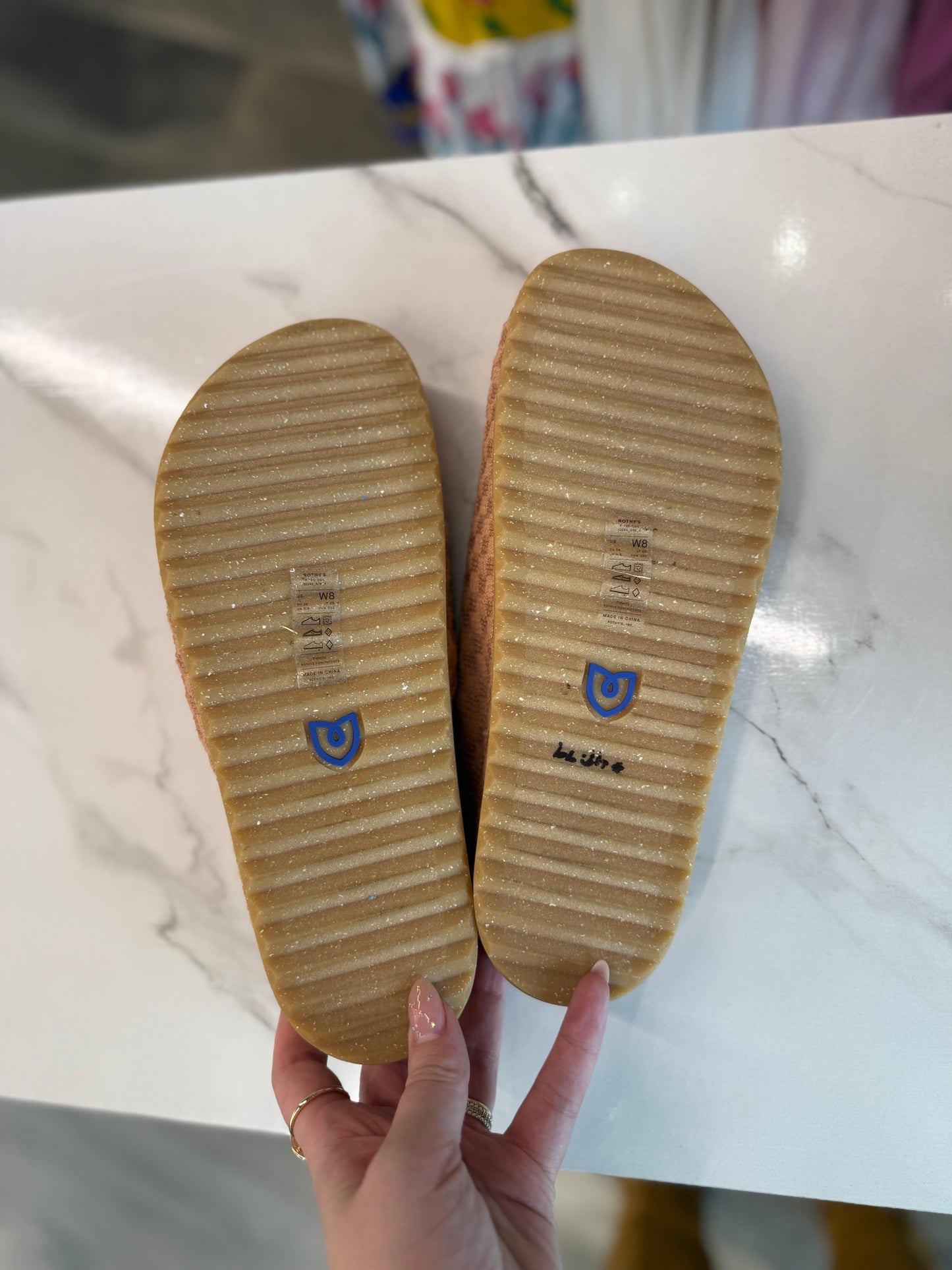 RESERVED Rothy’s casual slip on clog in clay sz 8
