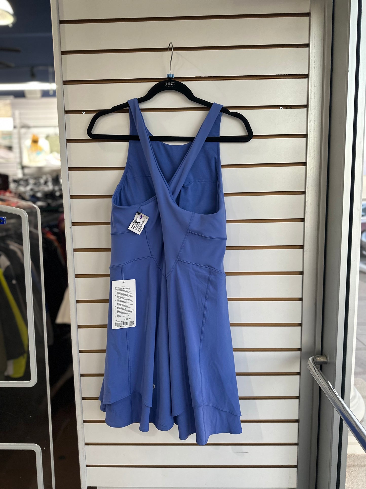 NWT Lululemon blue Court Crush dress size 14