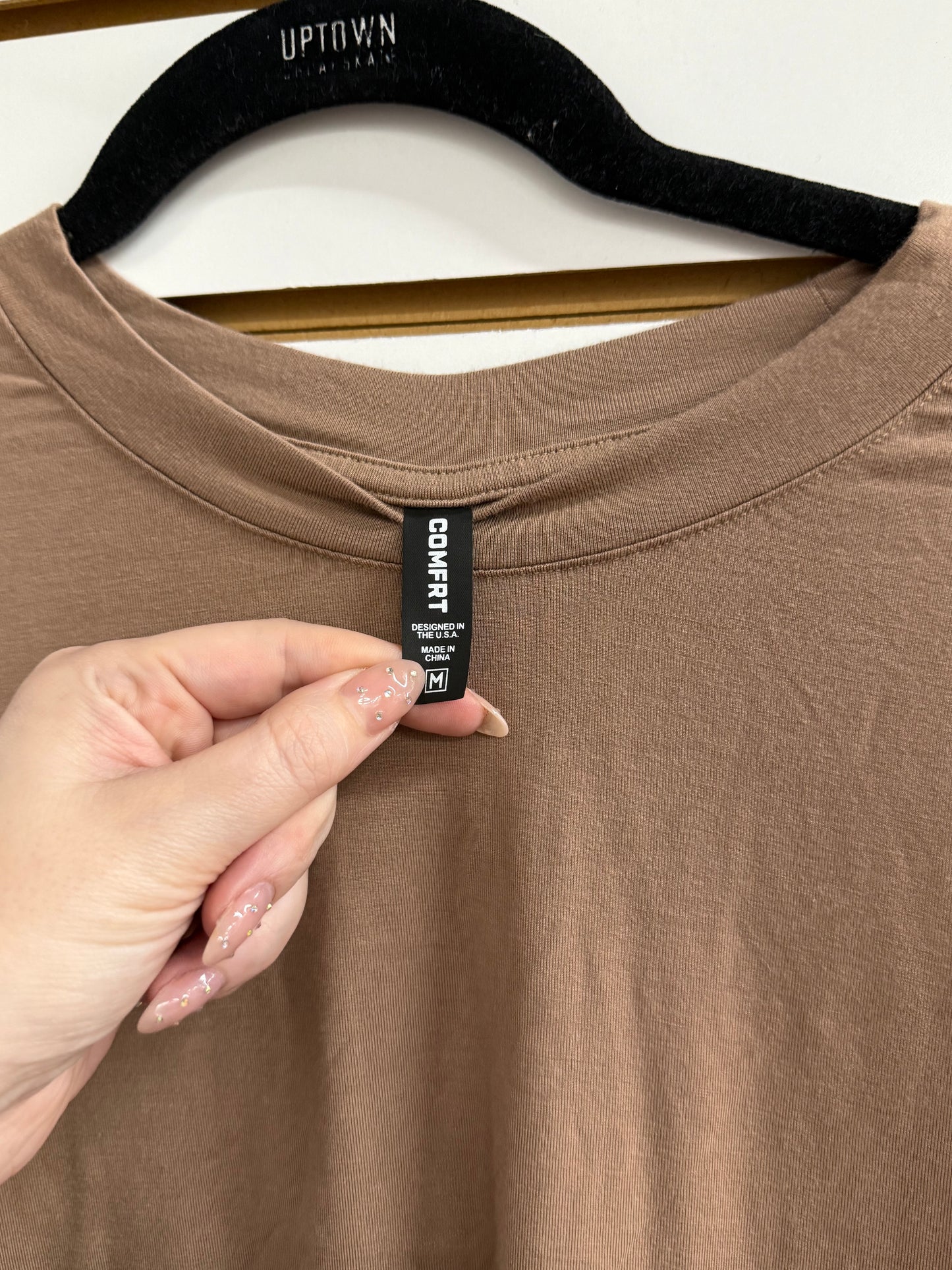 COMFRT brown lounge top sz M