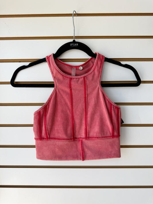 Free People Movement washed red high neck tank sz XS
