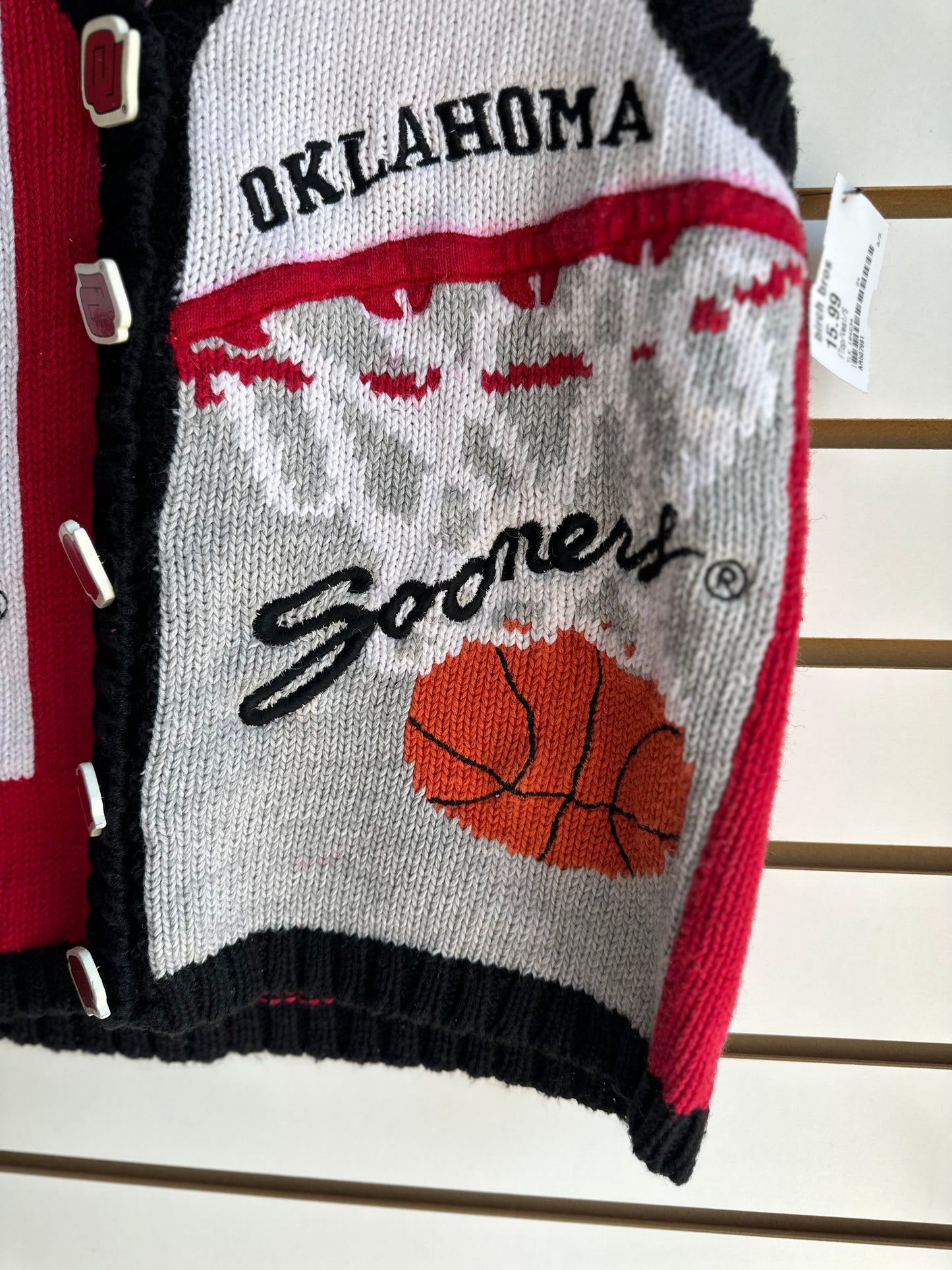 VINTAGE OU Sooners knit sweater vest size small