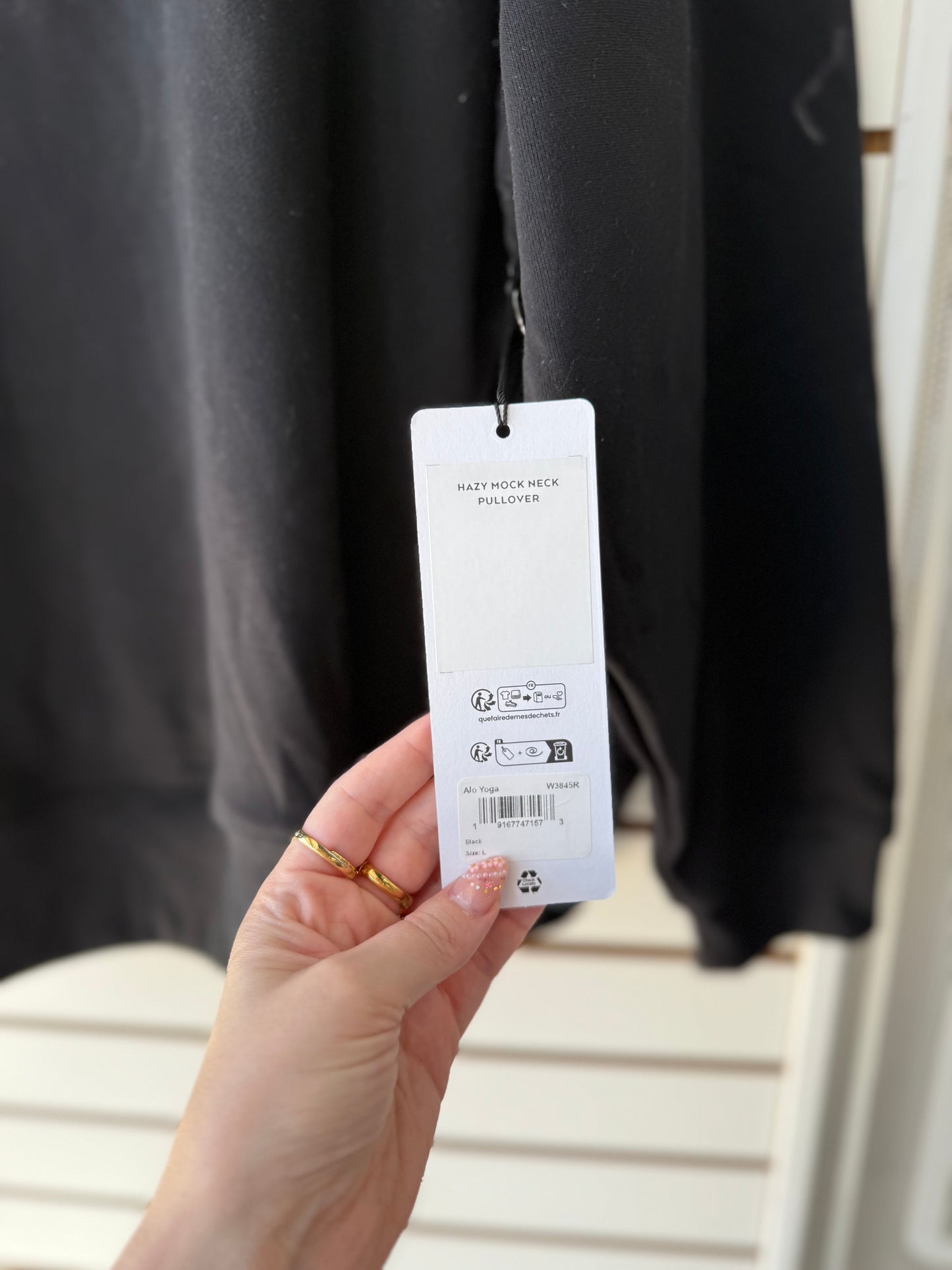 NWT ALO Yoga Hazy mock neck pullover size large