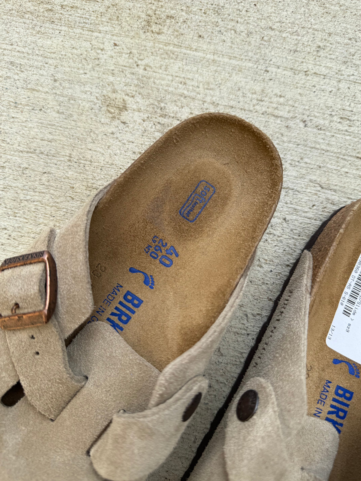 Birkenstock boston suede softbed clogs size women’s 9