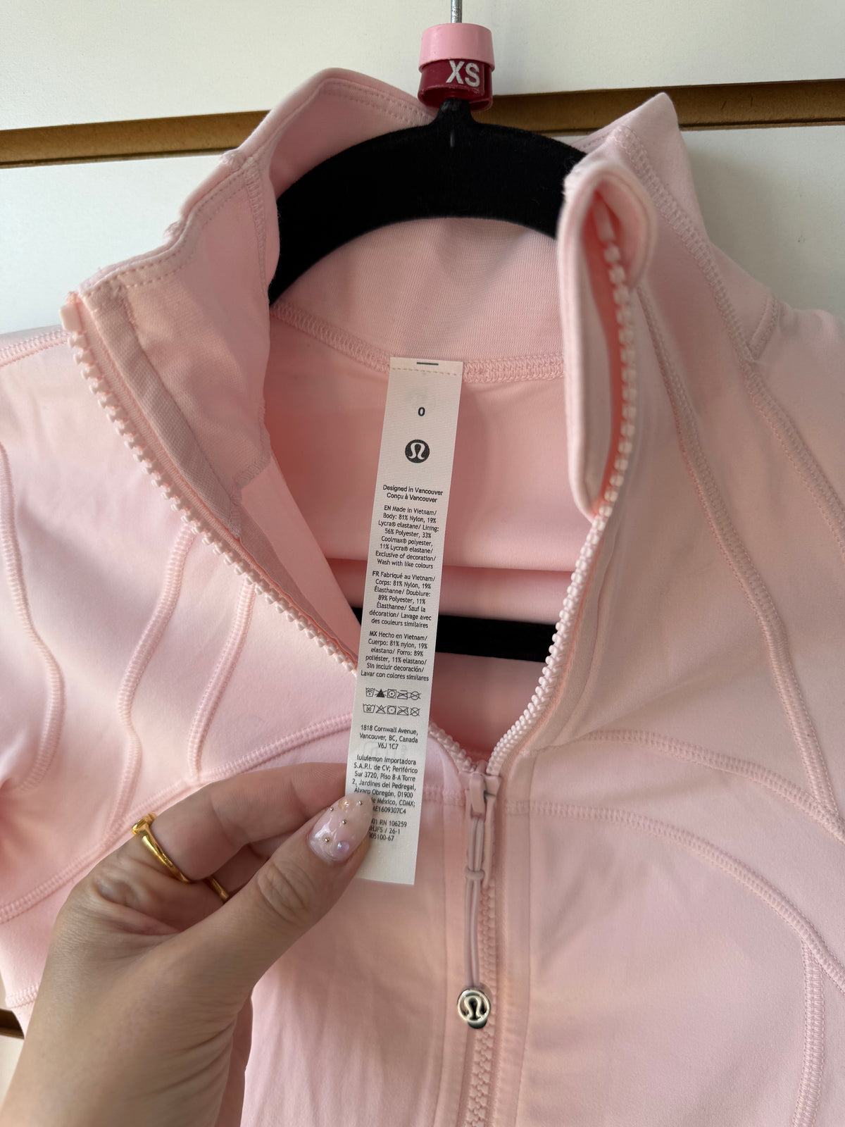 NWT Lululemon Define jacket in strawberry milkshake size 0