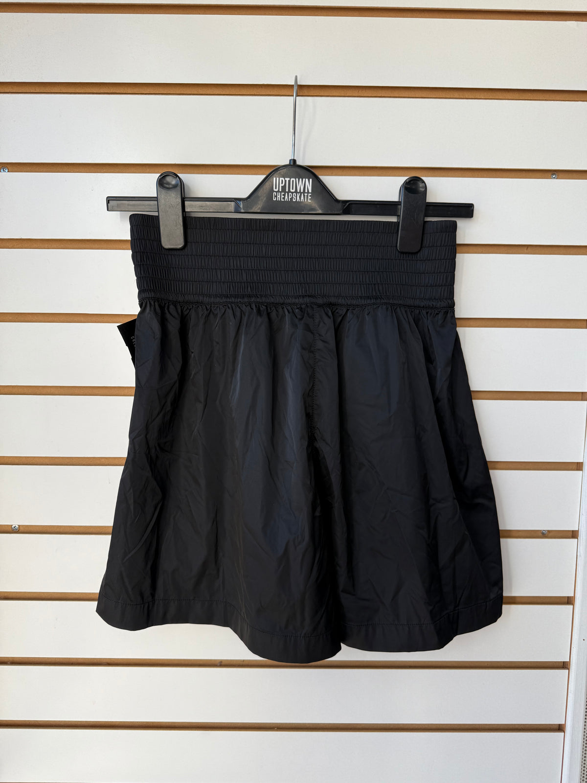 Lululemon black stretch satin shorts size S