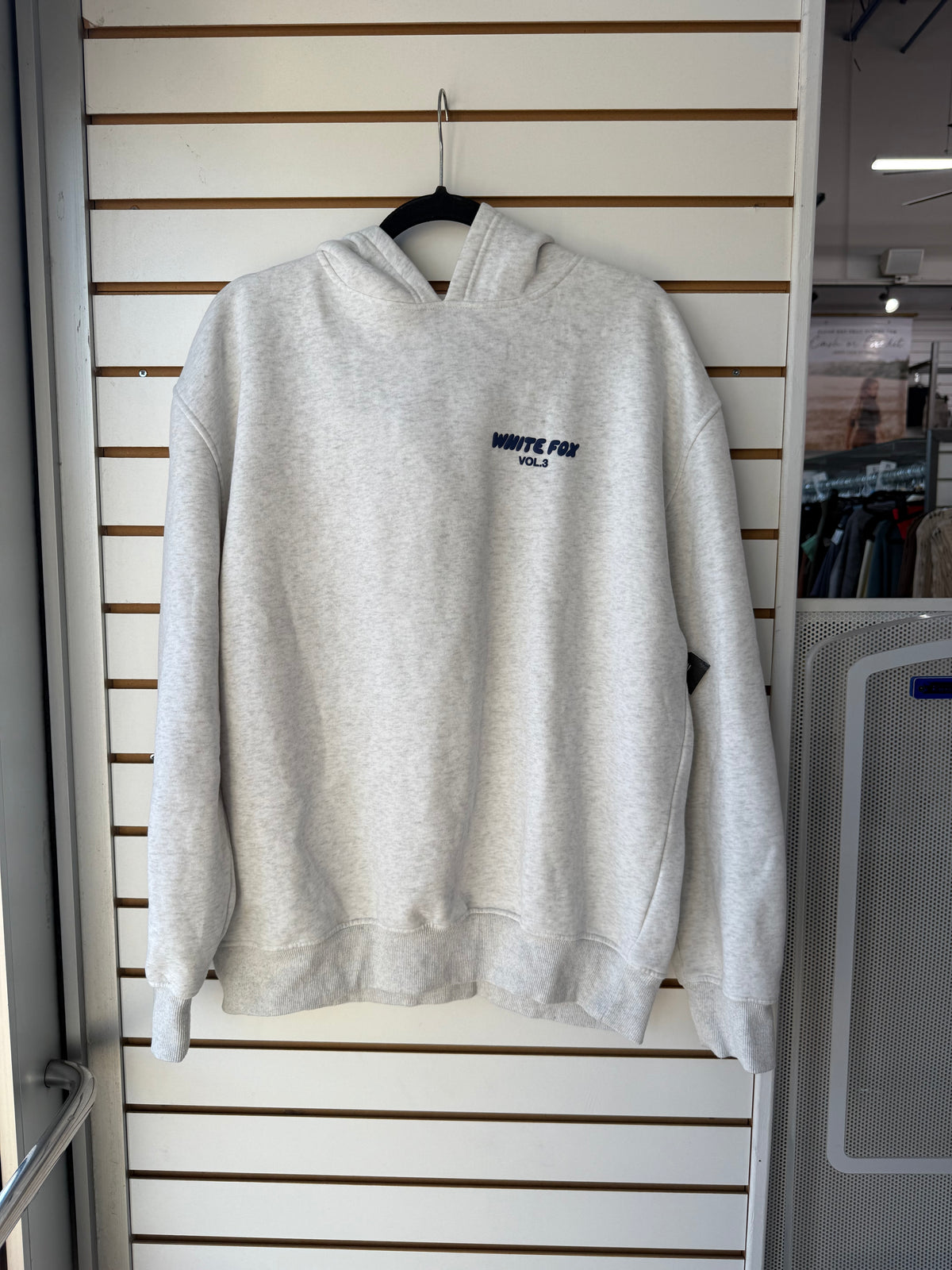 White Fox gray hoodie size M/L