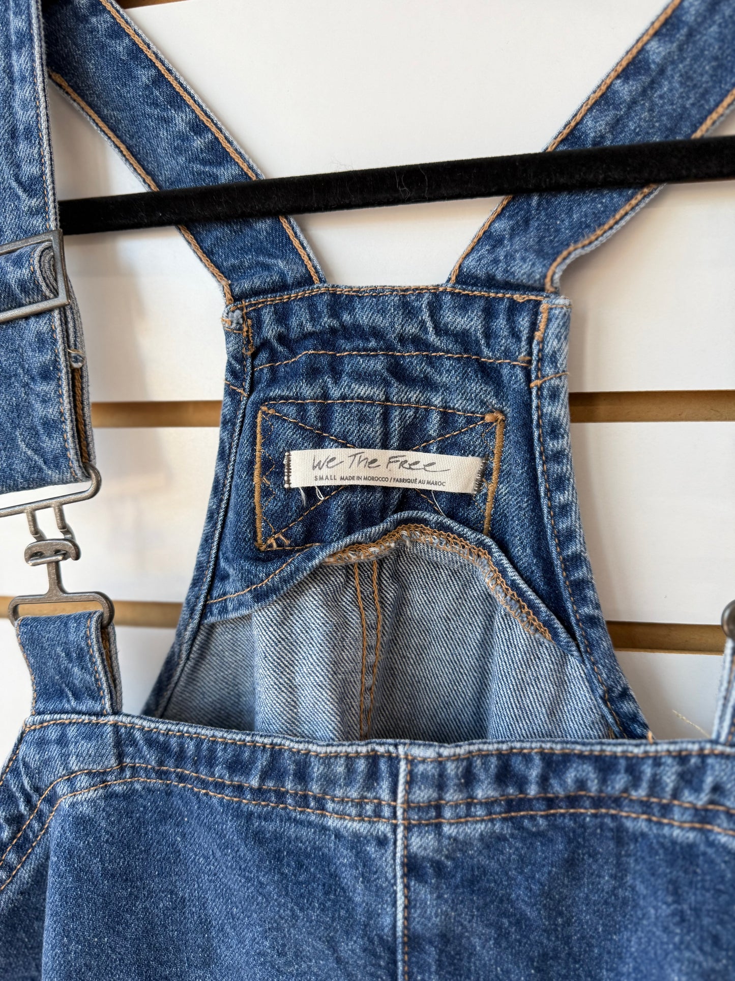 Free People denim overall dress size small