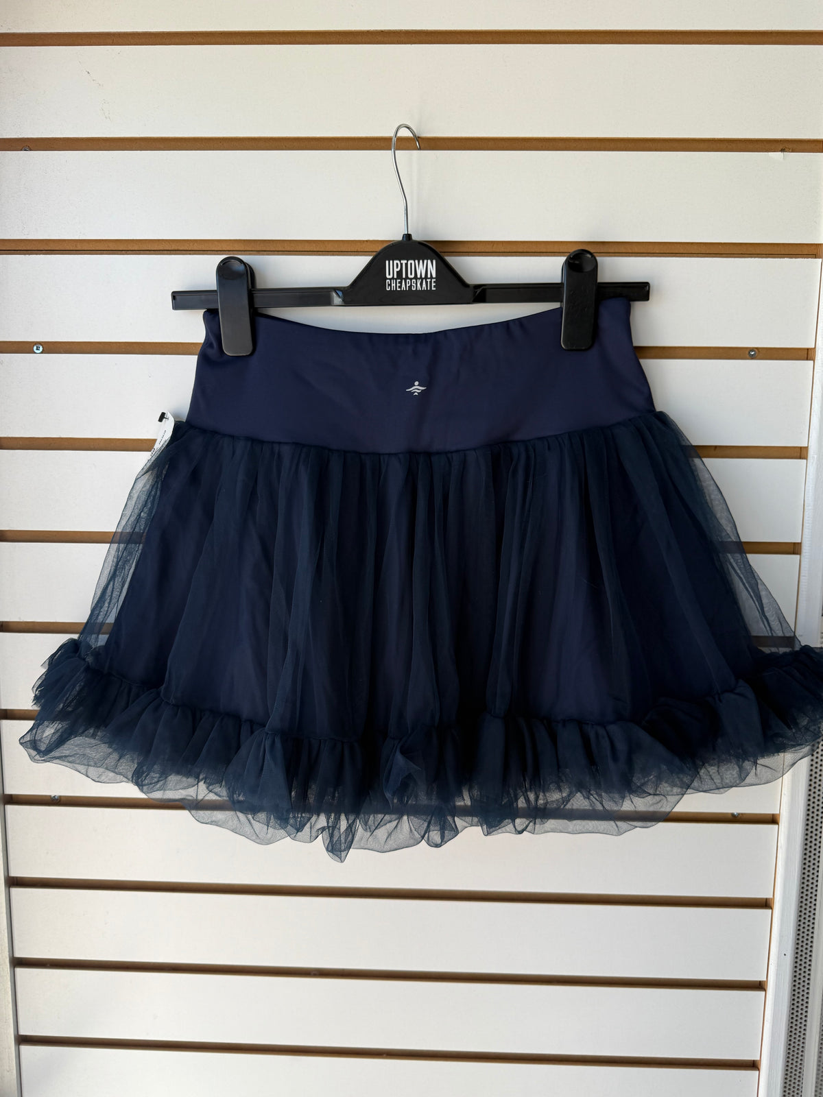 NWT Halara navy tulle skirt w/ shorts size medium