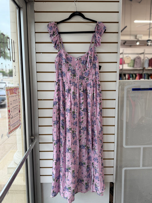 RESERVED ASTR floral tie back dress size XL