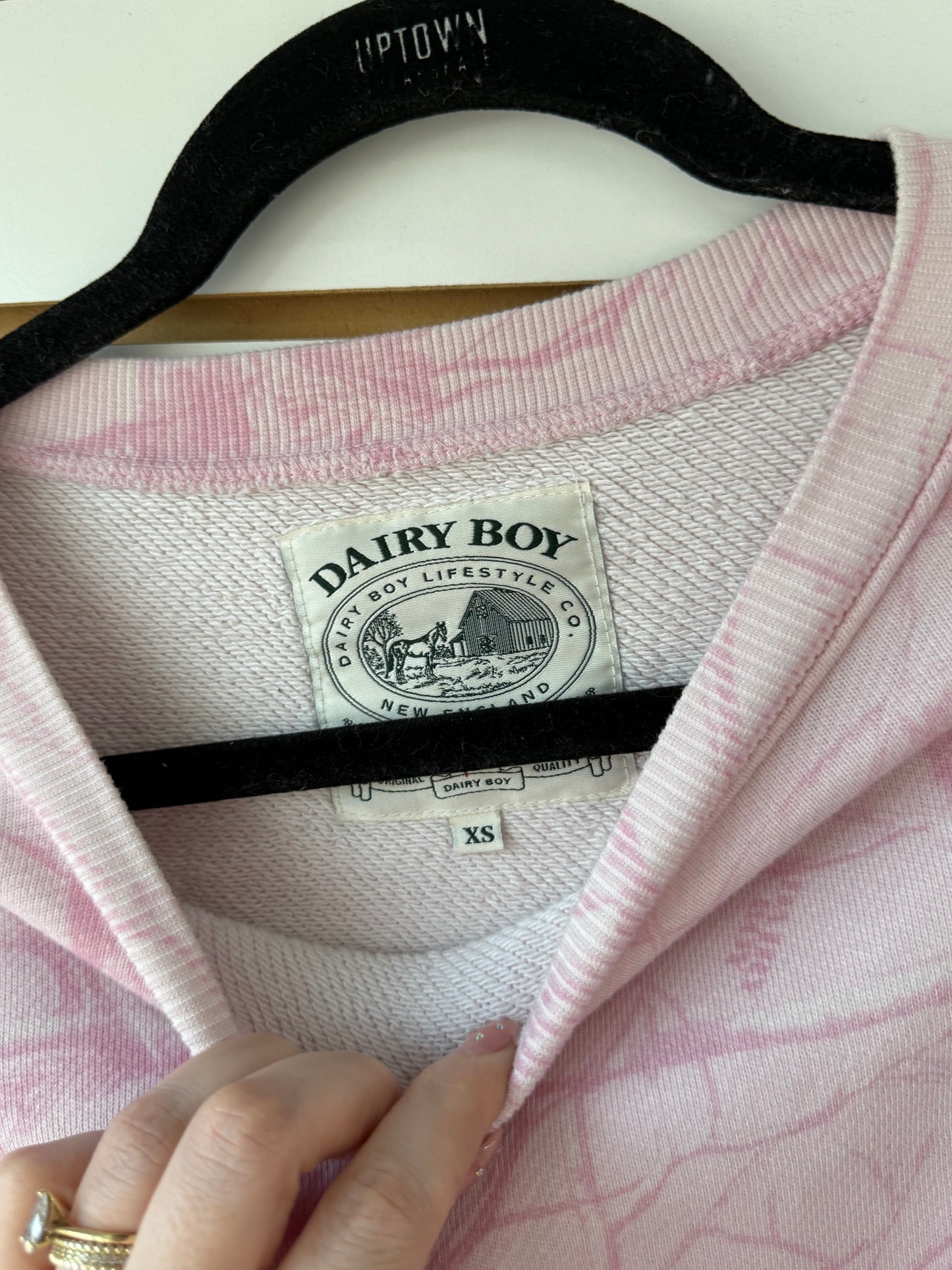 Dairy Boy pink bubblegum camo crewneck size XS