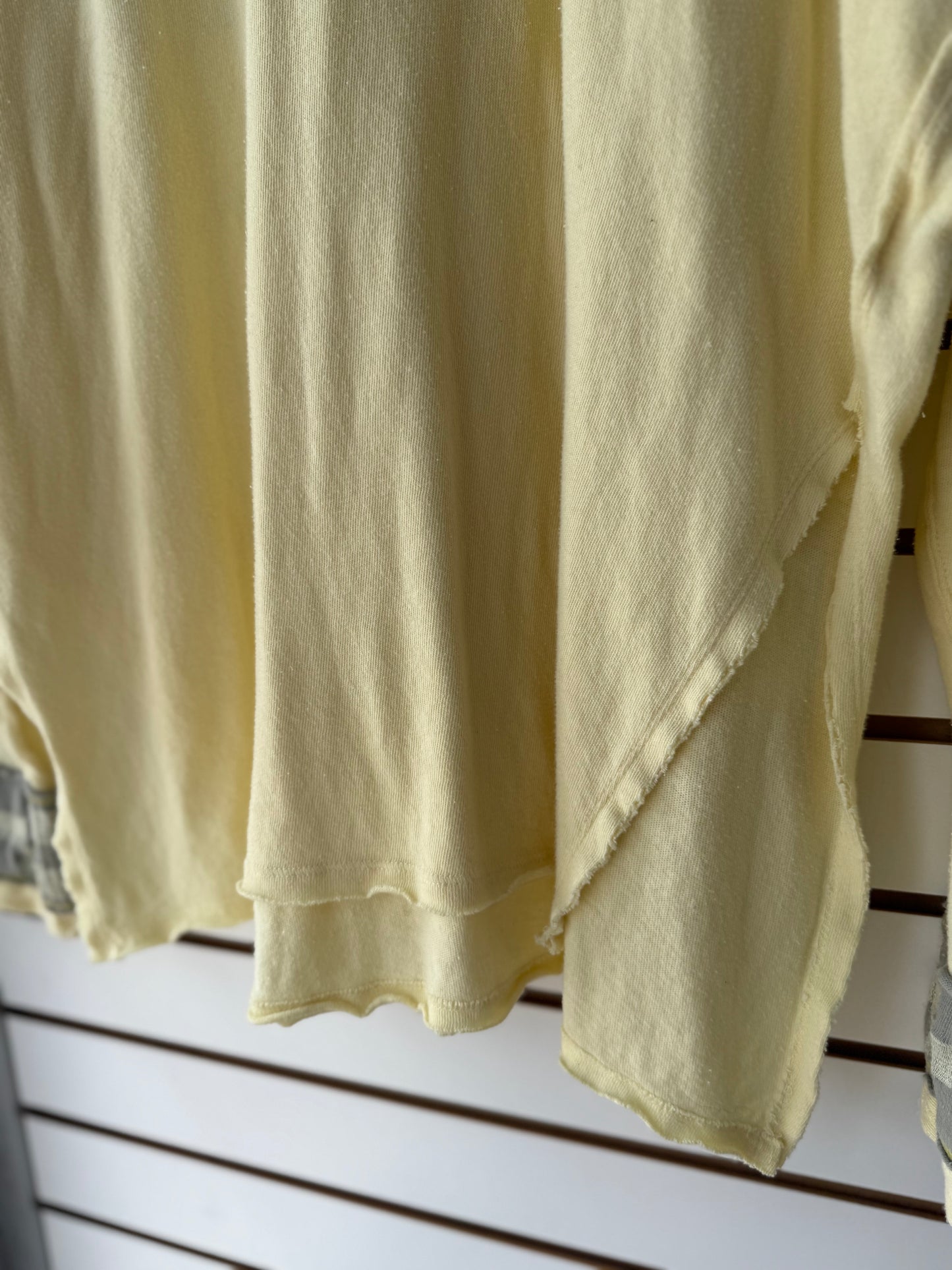 Free People yellow invincible tee very oversized size XS