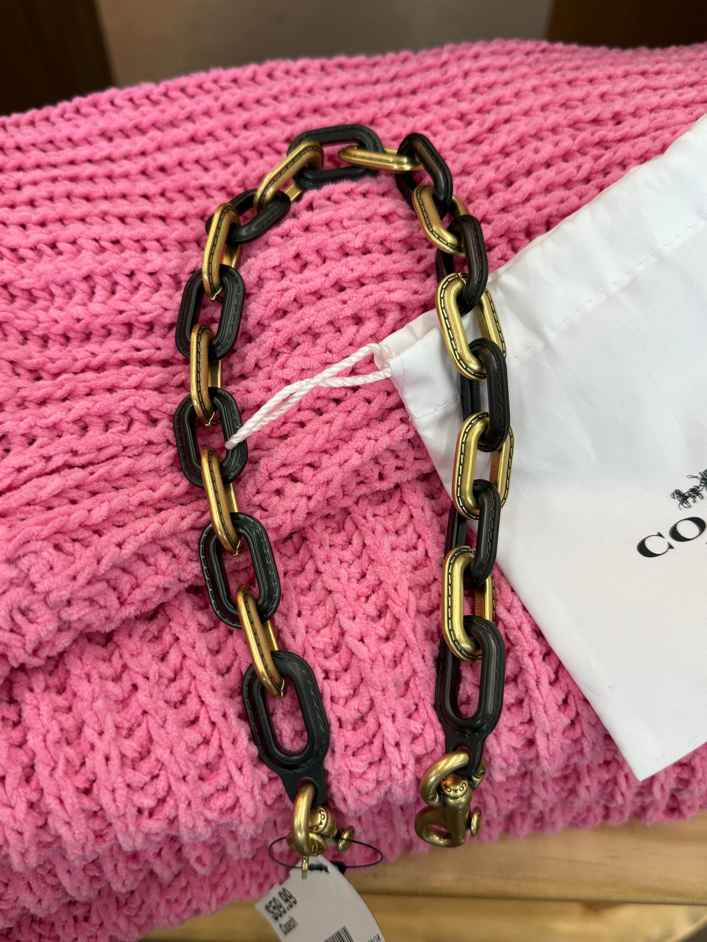 Coach link chain strap
