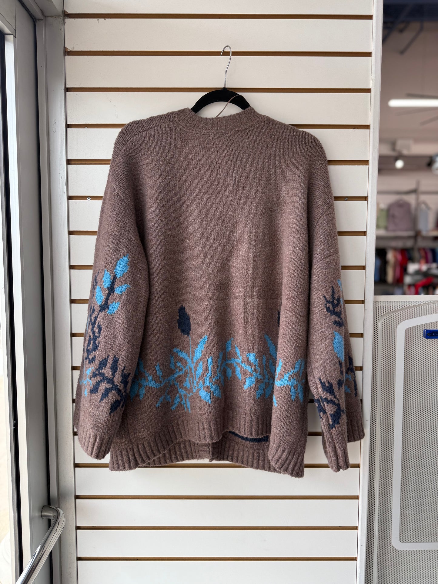 Free People Greer brown knit cardigan size small