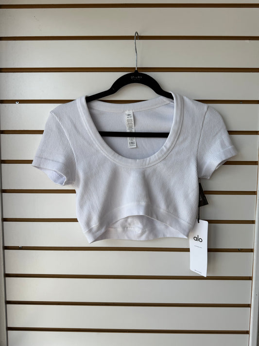 NWT ALO Yoga seamless serene ribbed crop size XS (small spot on front)