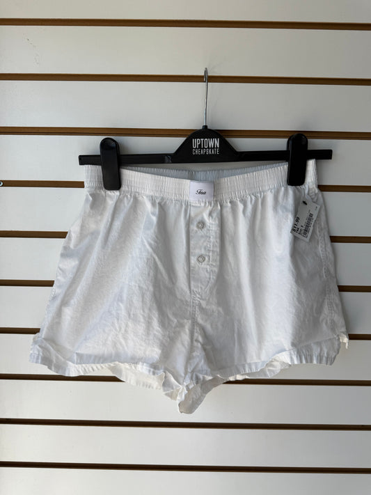 TNA Aritzia white boxer shorts size small